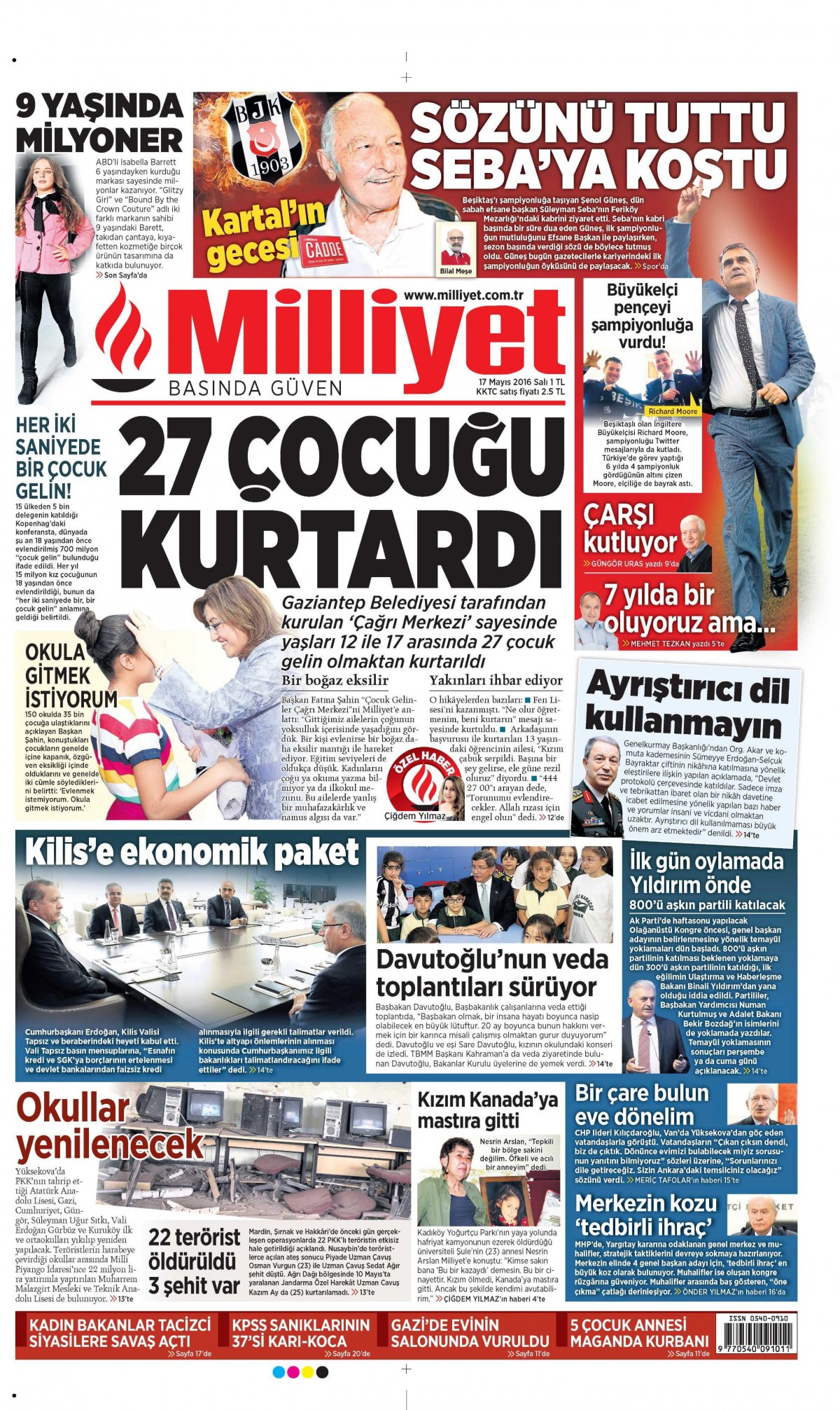 17 Mayıs 2016 gazete manşetleri - 646