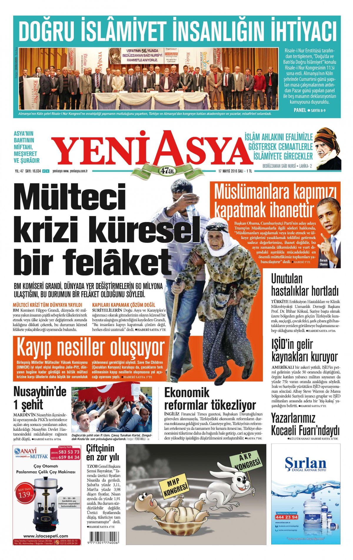 17 Mayıs 2016 gazete manşetleri - 567