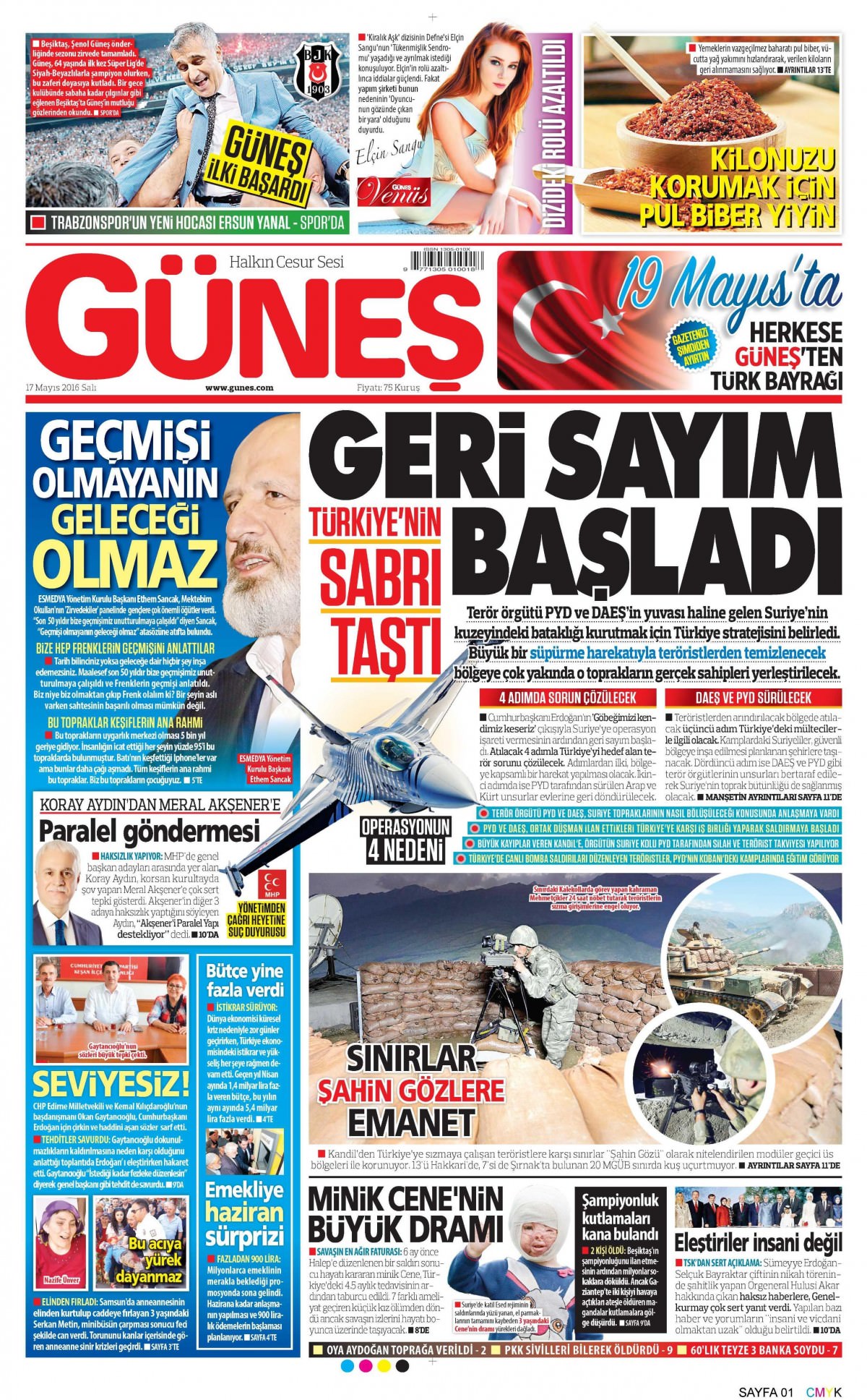 17 Mayıs 2016 gazete manşetleri - 851