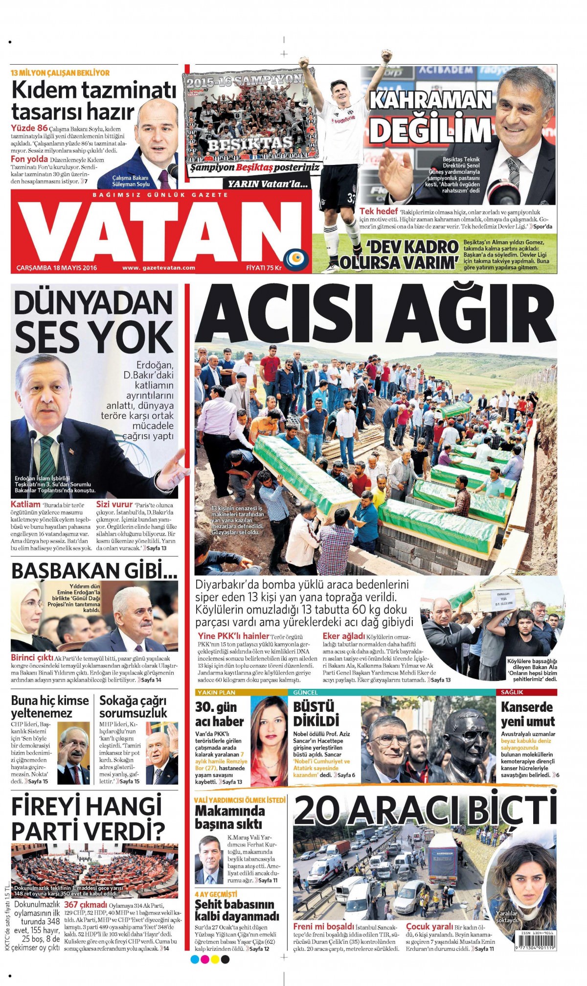 18 Mayıs 2016 gazete manşetleri - 5