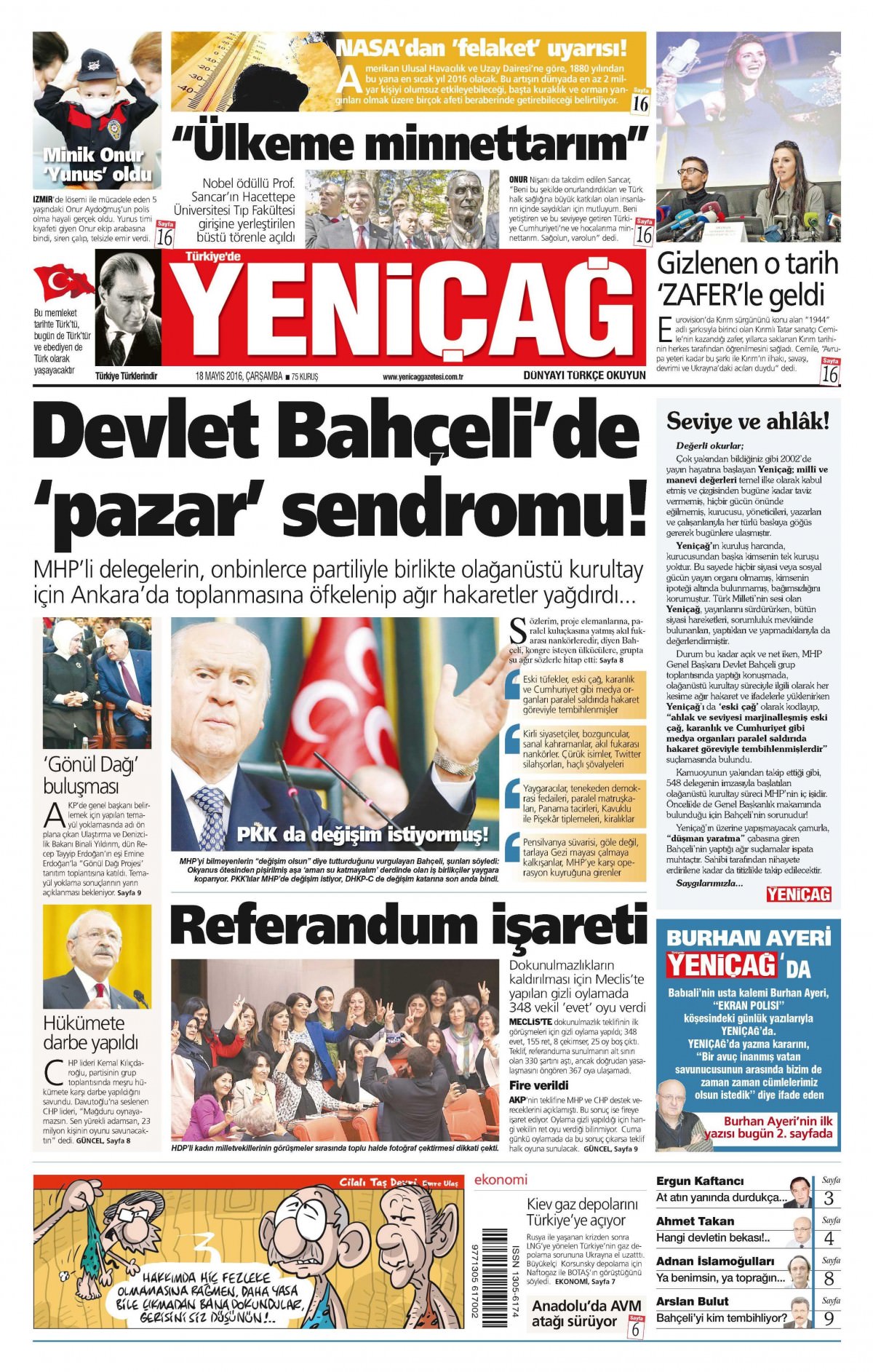 18 Mayıs 2016 gazete manşetleri - 21
