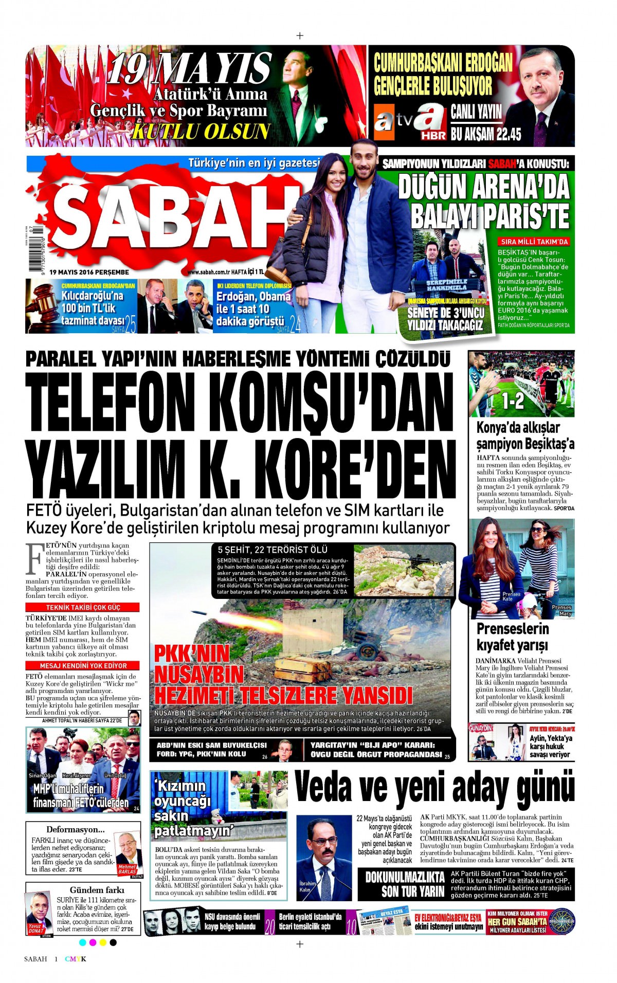 19 Mayıs 2016 gazete manşetleri - 16