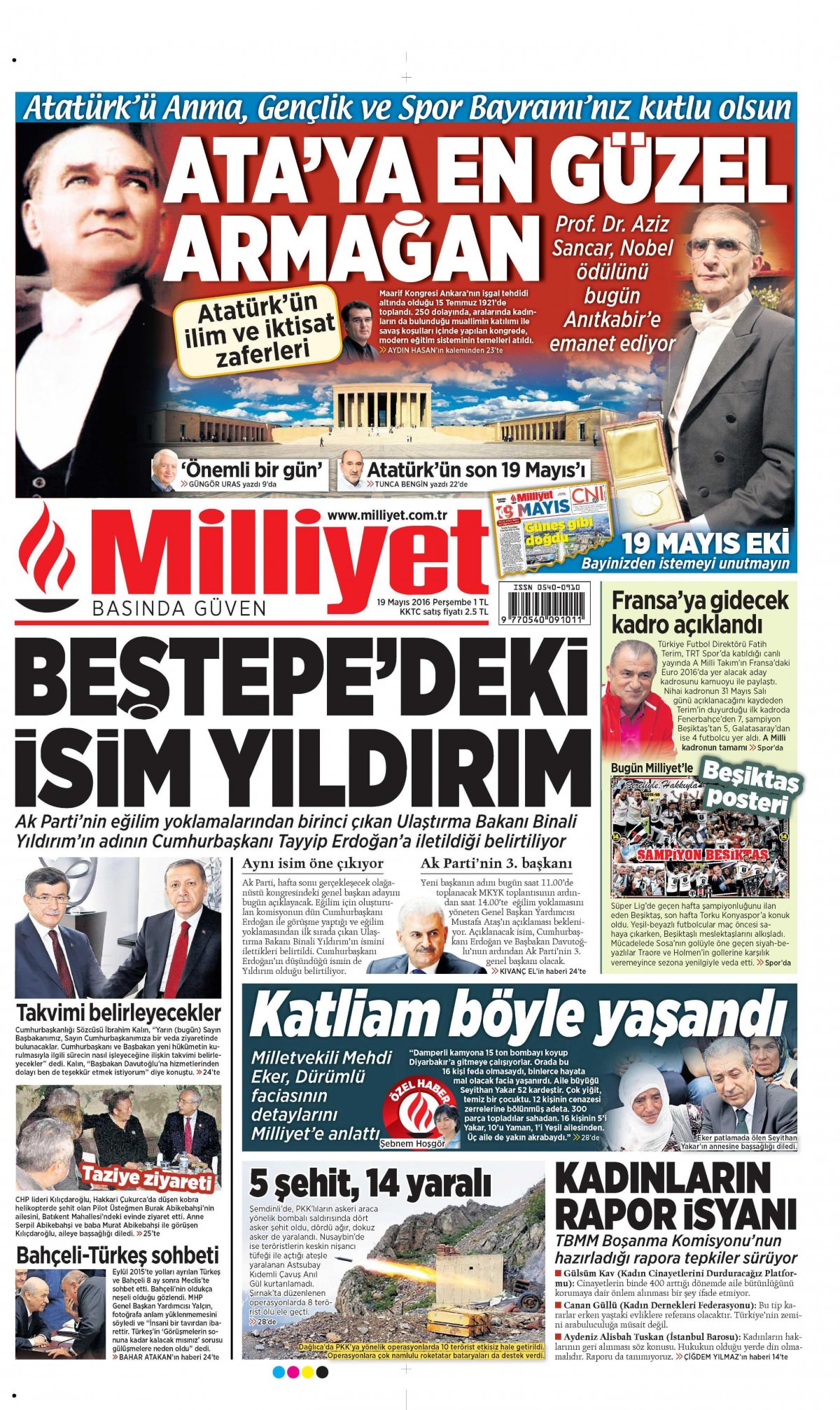 19 Mayıs 2016 gazete manşetleri - 22