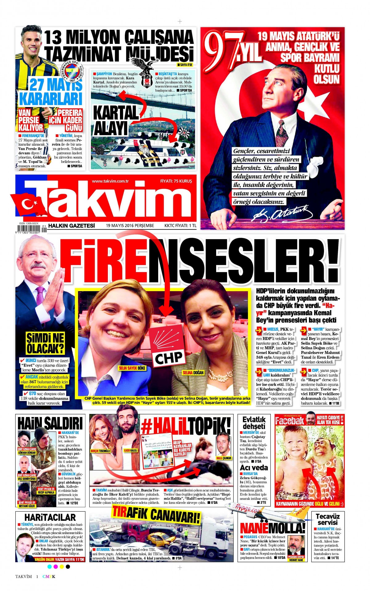 19 Mayıs 2016 gazete manşetleri - 3