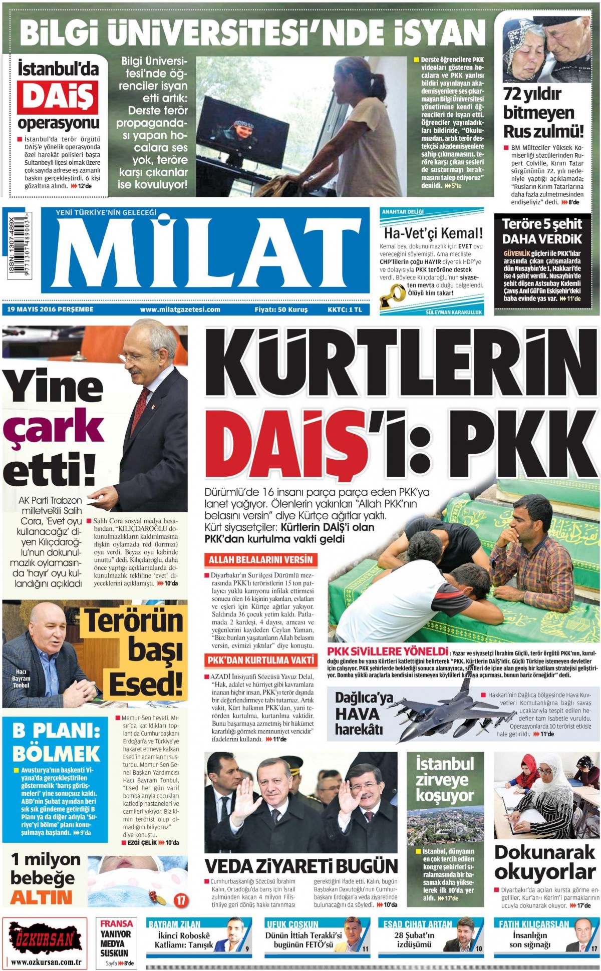 19 Mayıs 2016 gazete manşetleri - 24