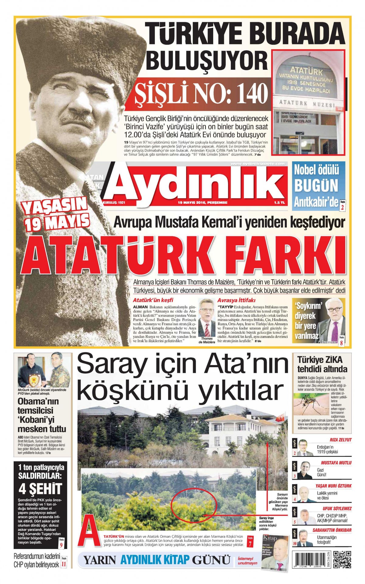 19 Mayıs 2016 gazete manşetleri - 27