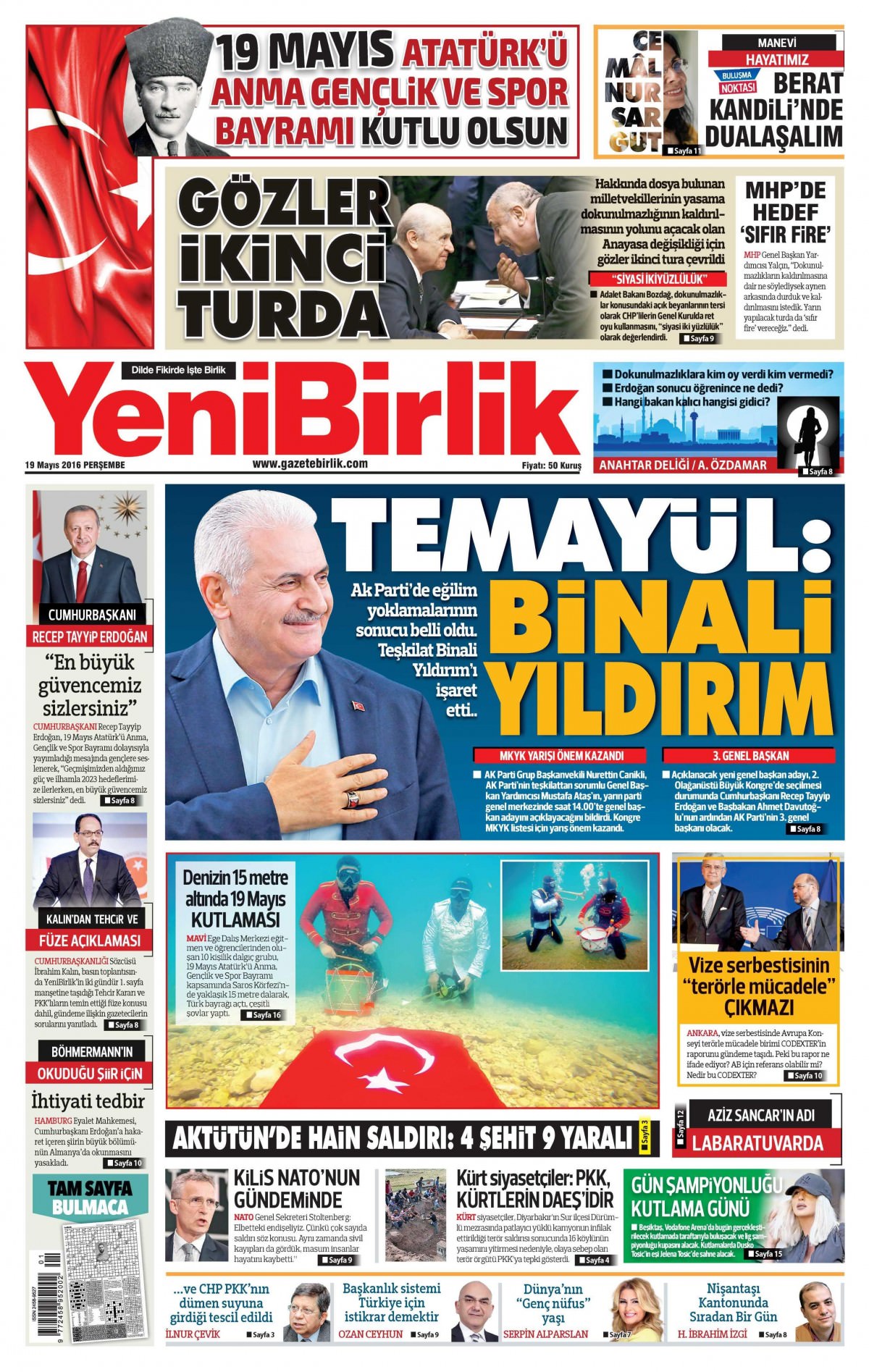 19 Mayıs 2016 gazete manşetleri - 25