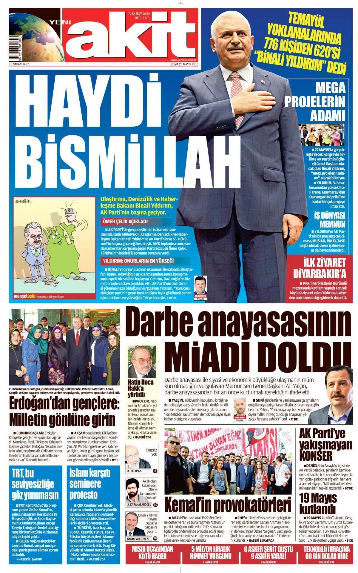 20 Mayıs 2016 gazete manşetleri - 23