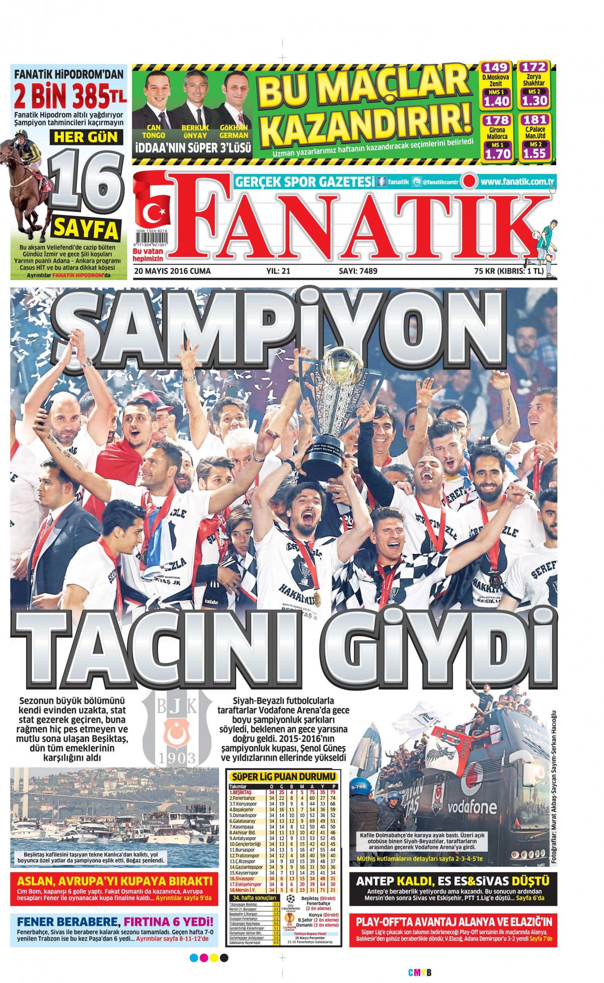 20 Mayıs 2016 gazete manşetleri - 4