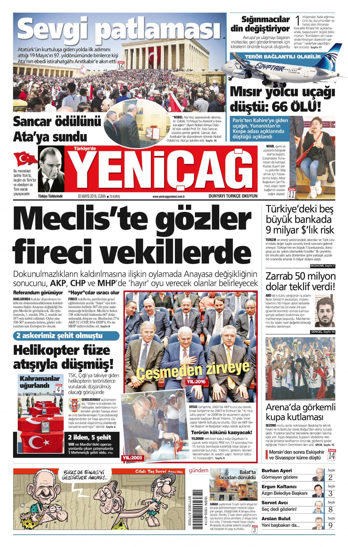 20 Mayıs 2016 gazete manşetleri - 2