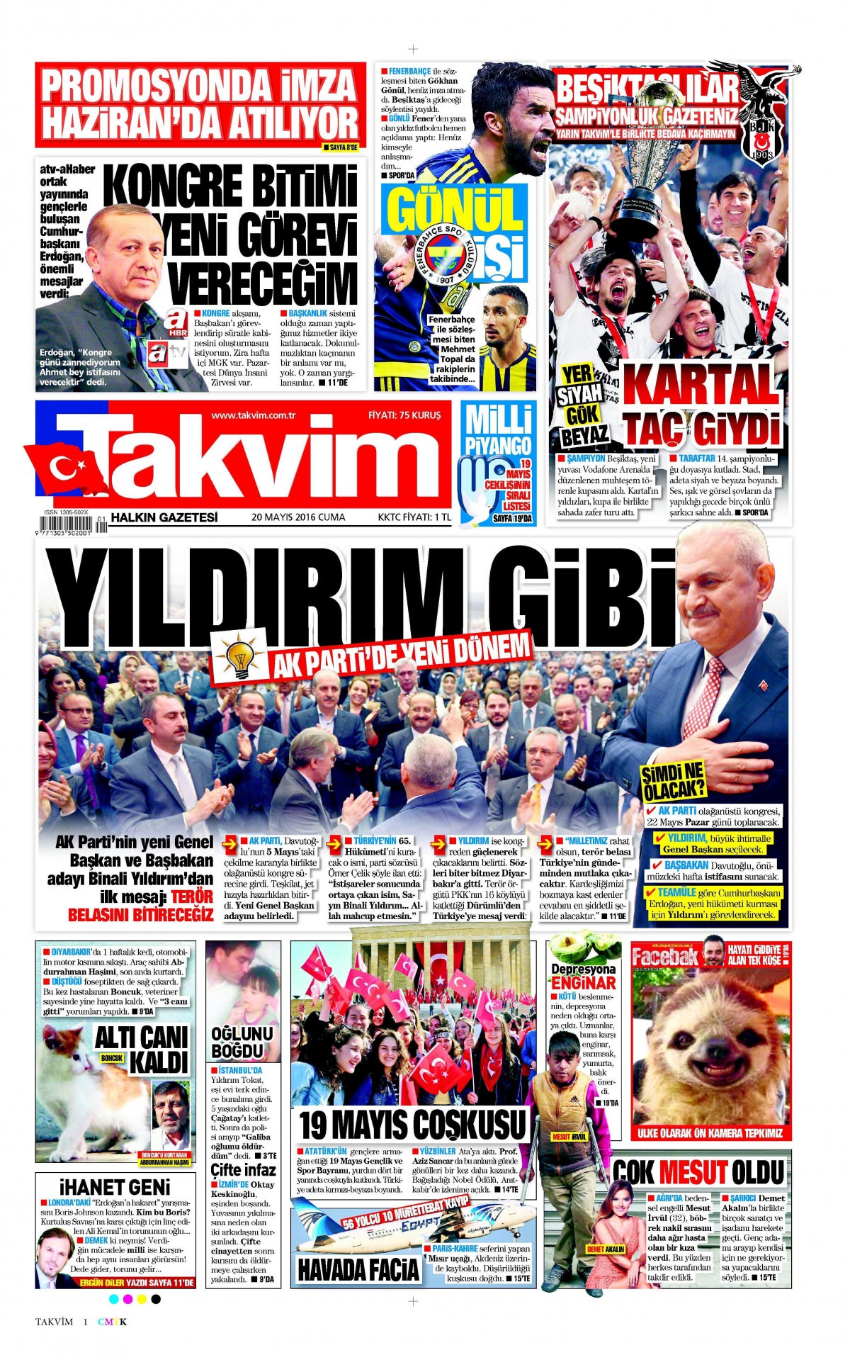 20 Mayıs 2016 gazete manşetleri - 6