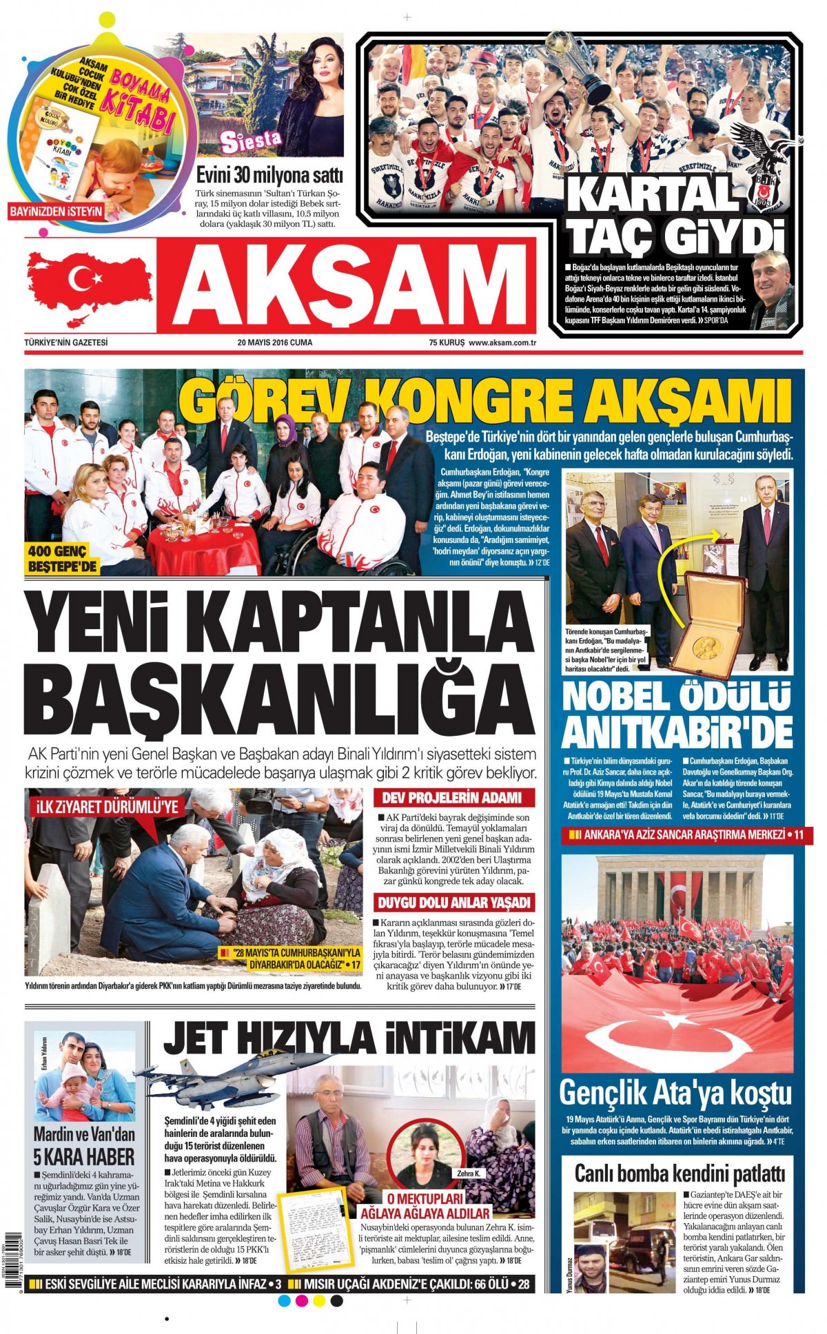 20 Mayıs 2016 gazete manşetleri - 8
