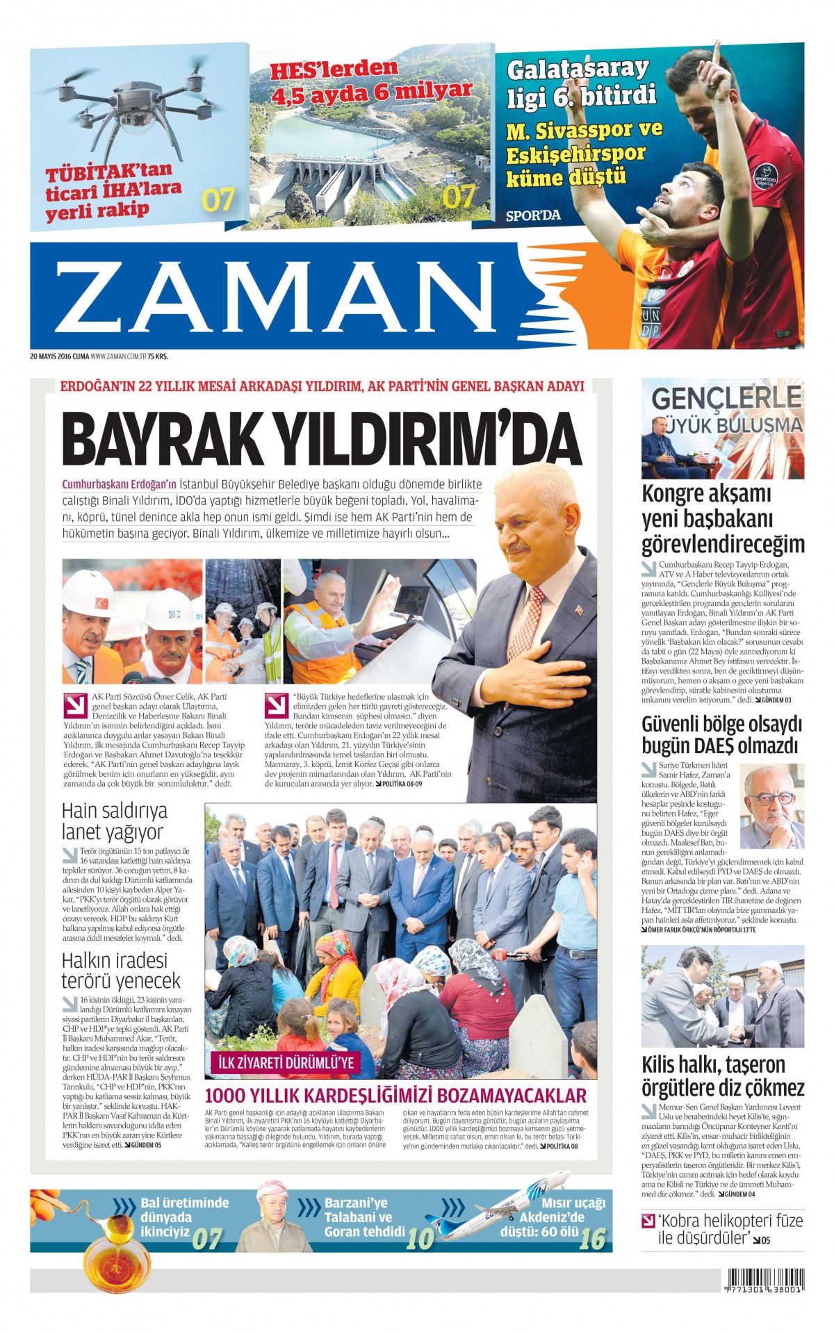 20 Mayıs 2016 gazete manşetleri - 13