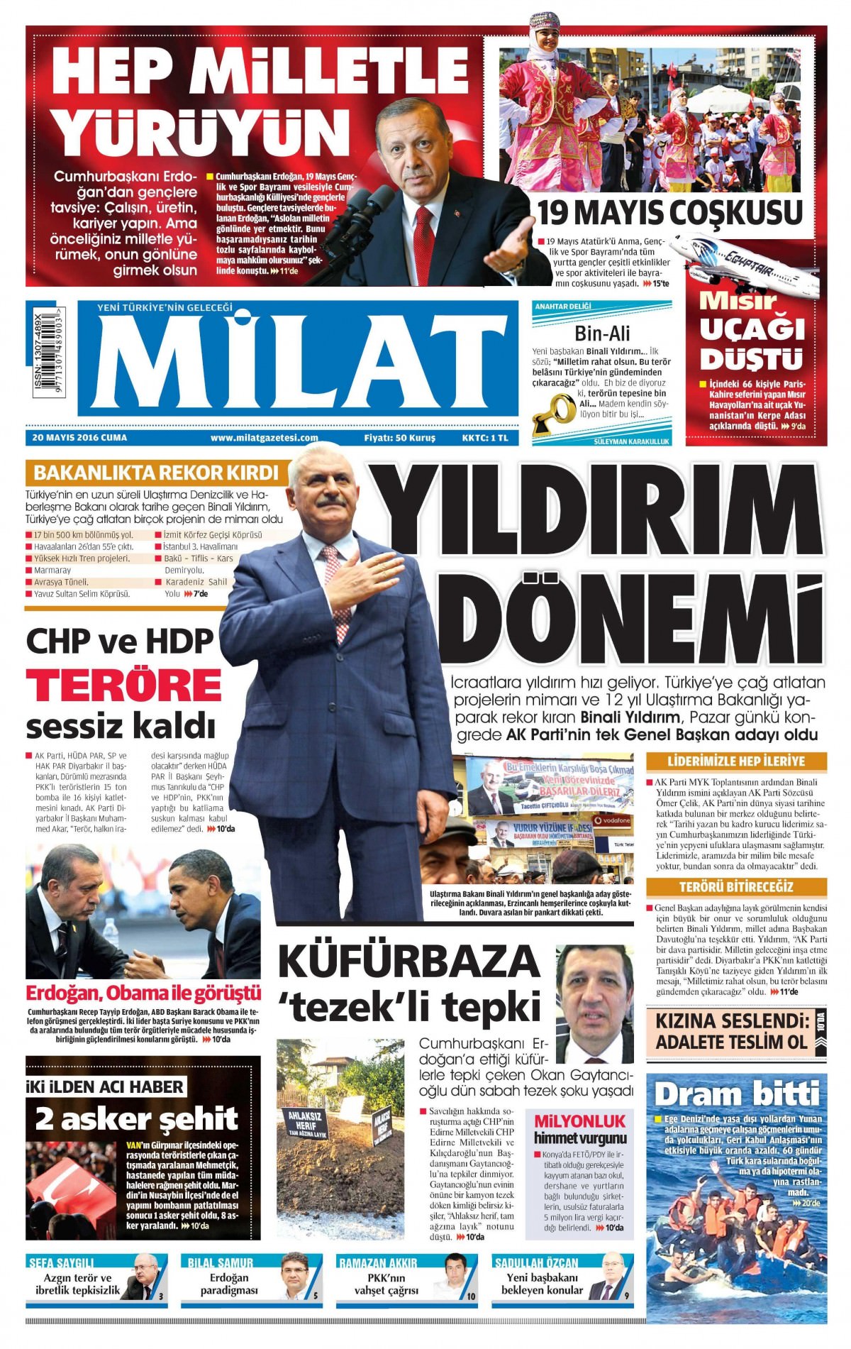 20 Mayıs 2016 gazete manşetleri - 15