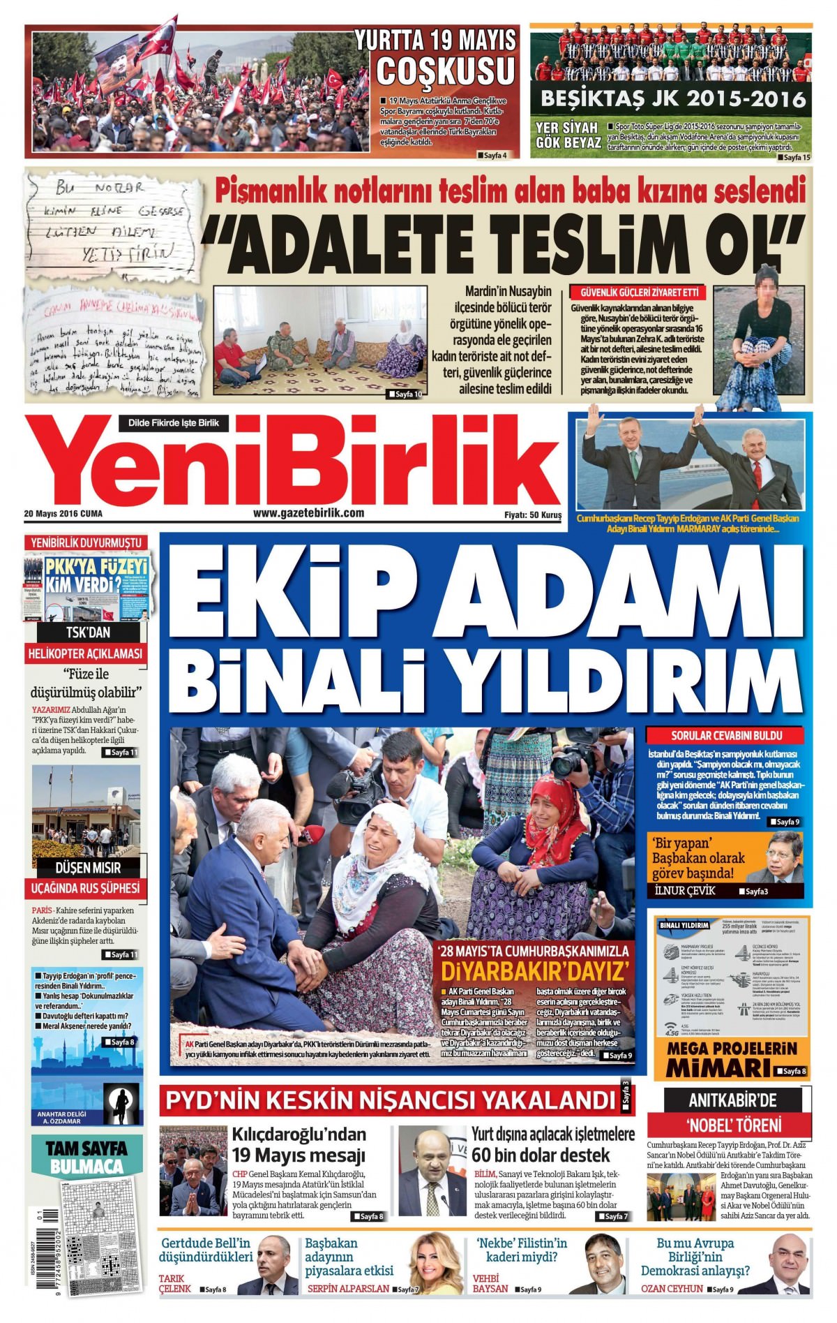 20 Mayıs 2016 gazete manşetleri - 26