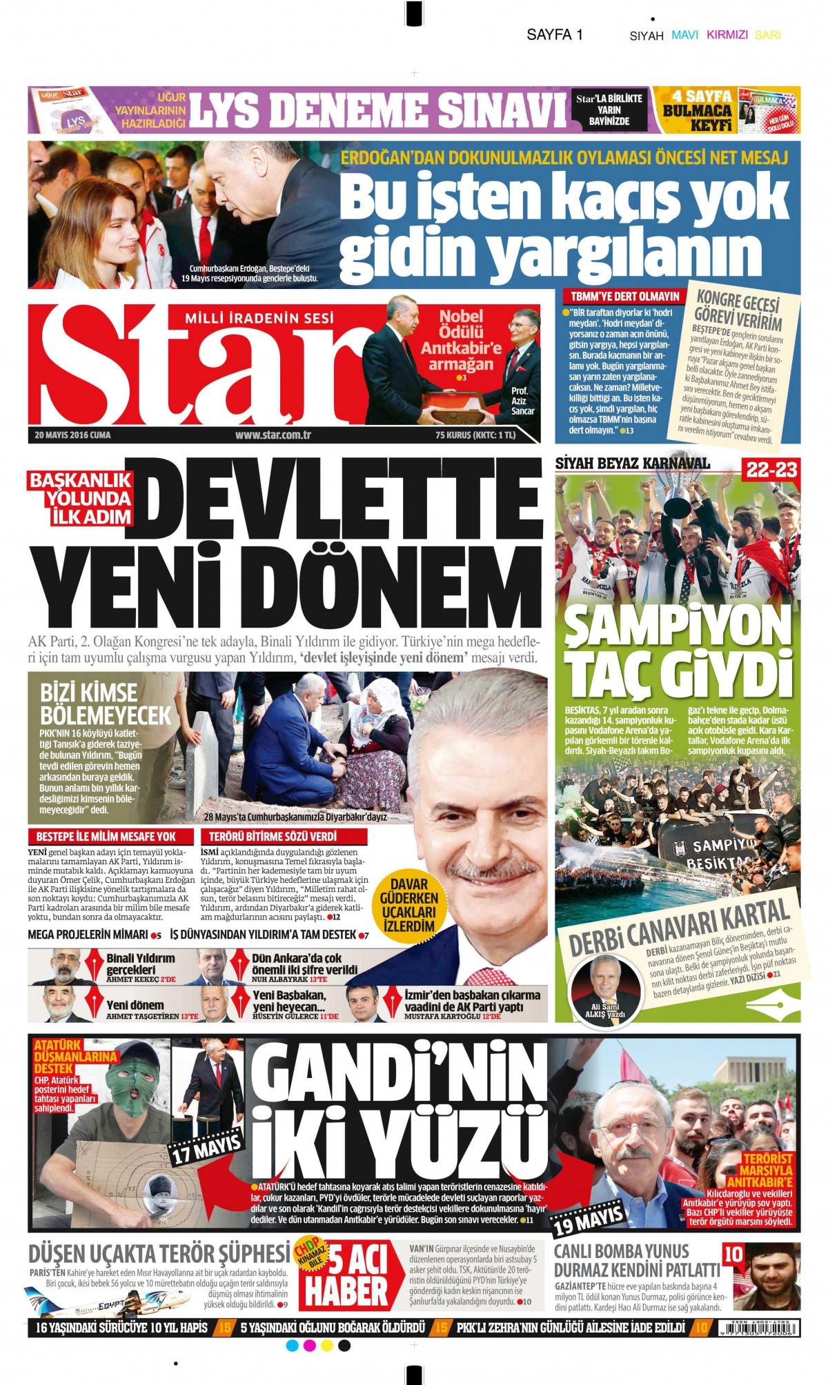 20 Mayıs 2016 gazete manşetleri - 18