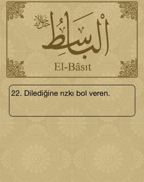 Esma-ül Hüsna ve anlamları - 64