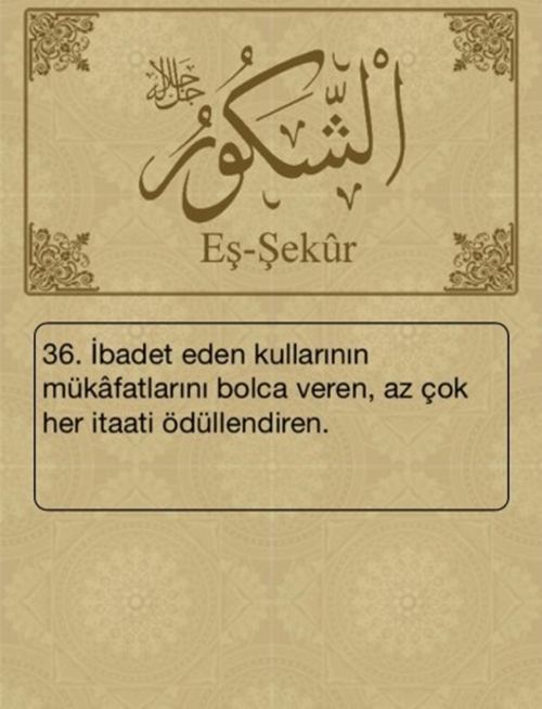 Esma-ül Hüsna ve anlamları - 61