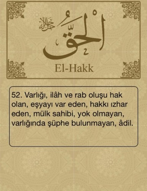 Esma-ül Hüsna ve anlamları - 66