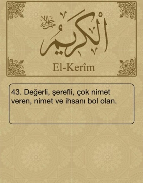 Esma-ül Hüsna ve anlamları - 36