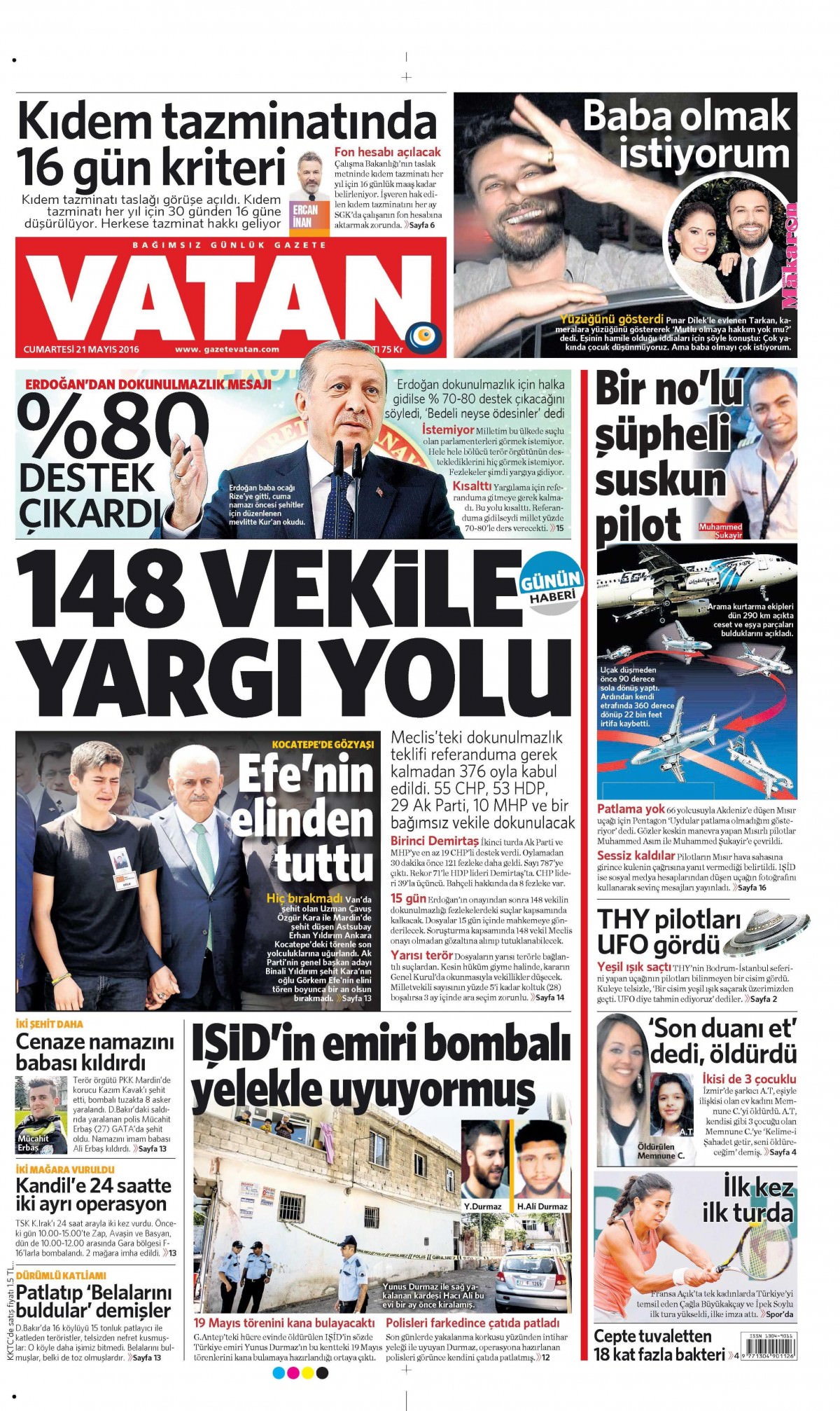 21 Mayıs 2016 gazete manşetleri - 26