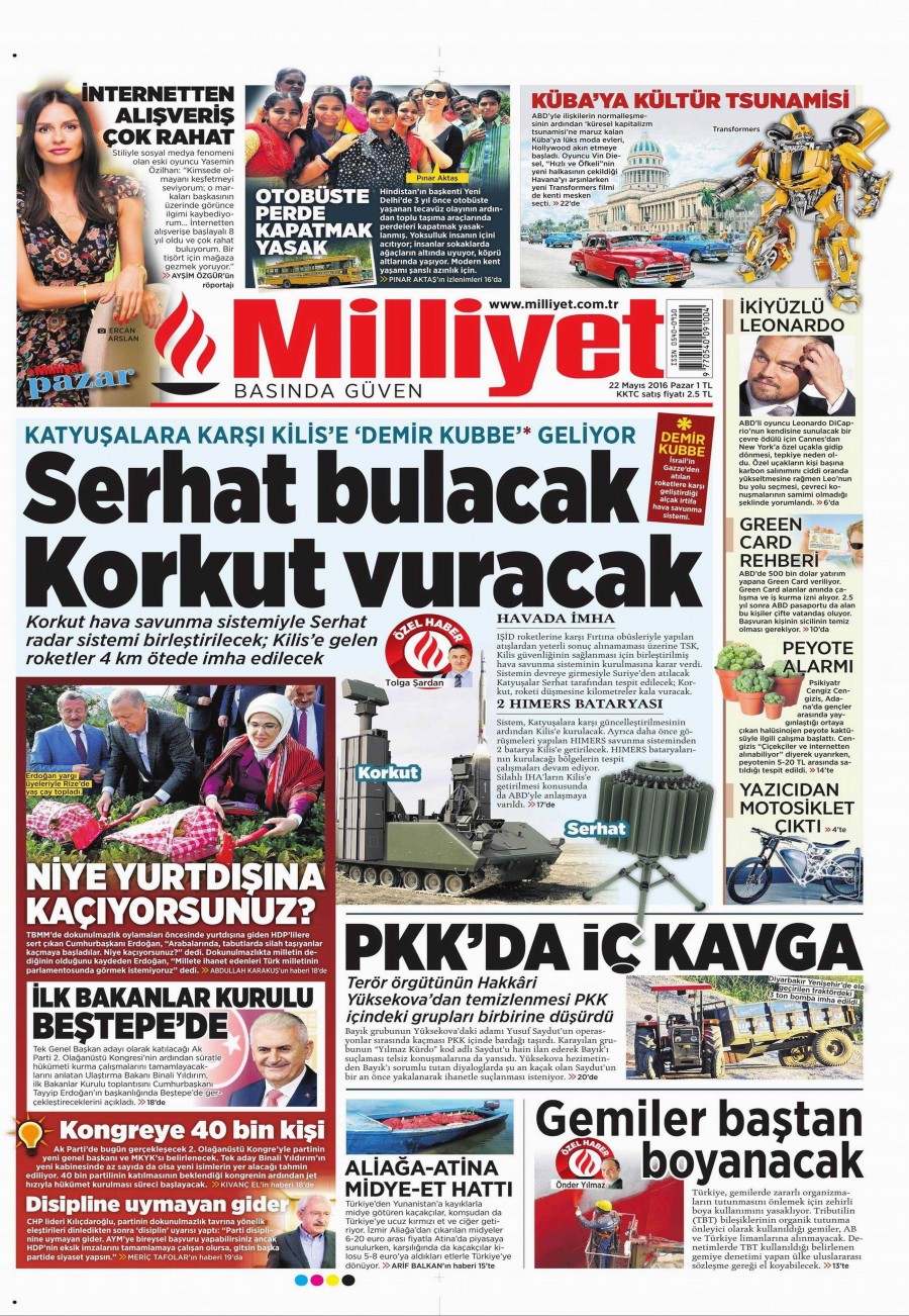 22 Mayıs 2016 gazete manşetleri - 631