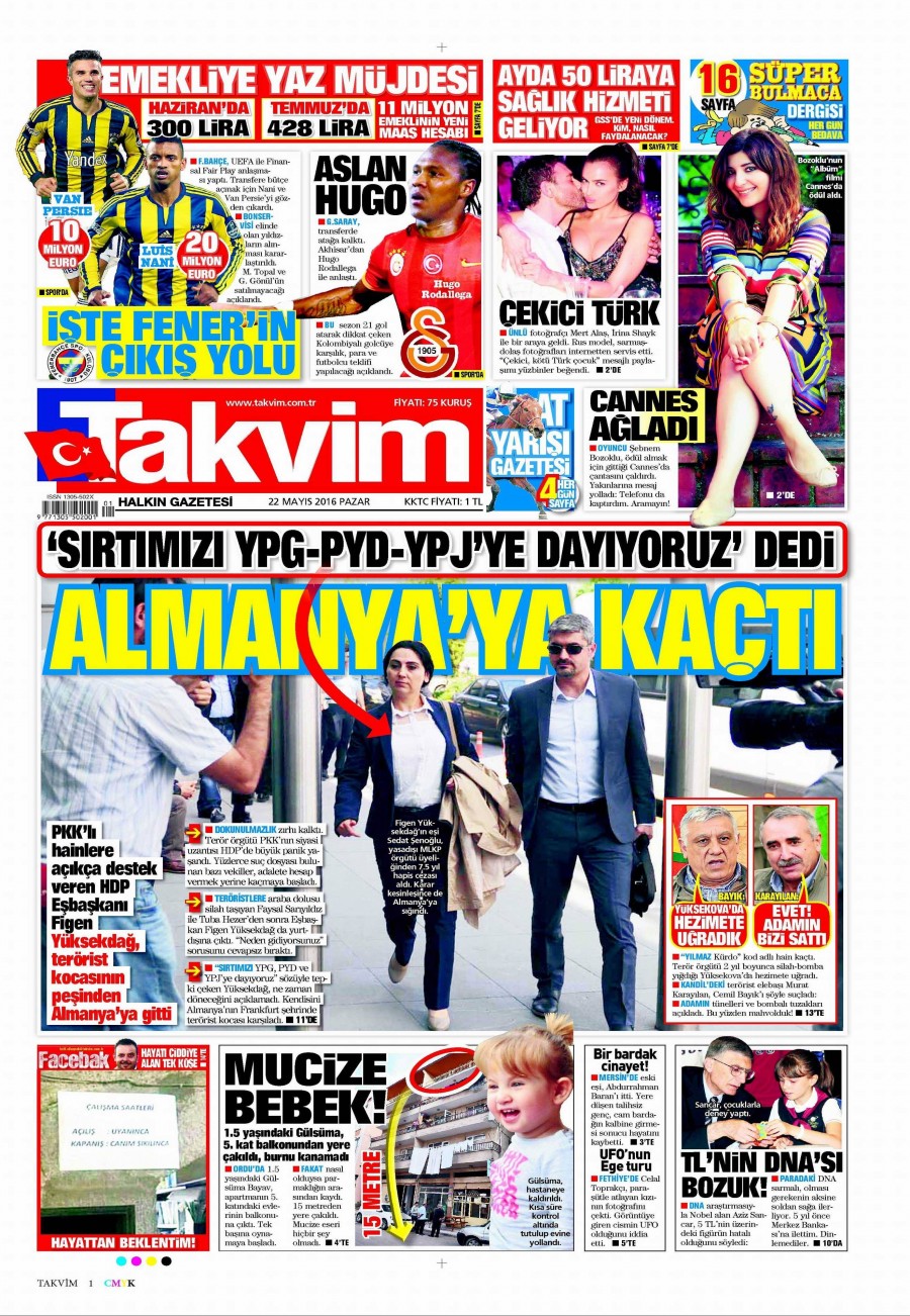22 Mayıs 2016 gazete manşetleri - 589