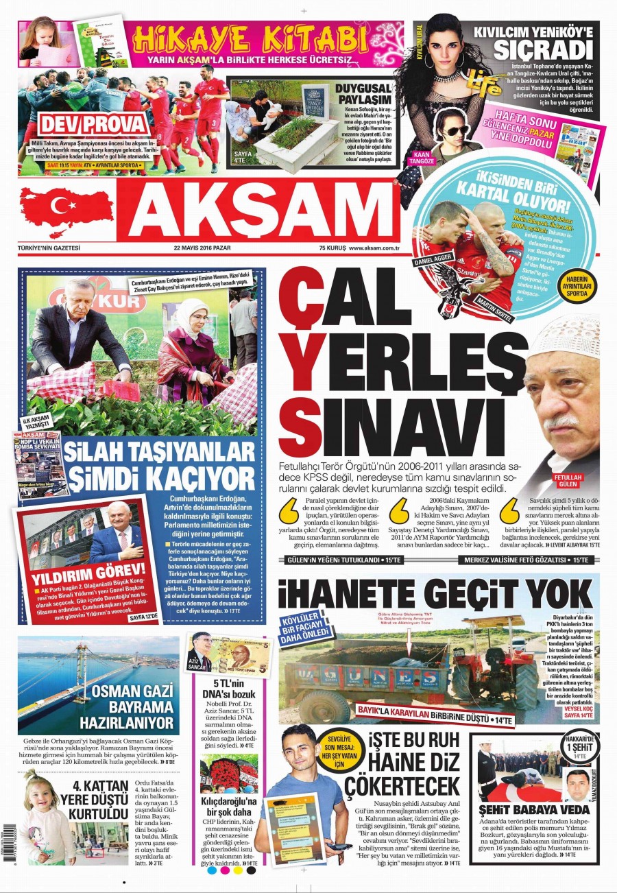 22 Mayıs 2016 gazete manşetleri - 568