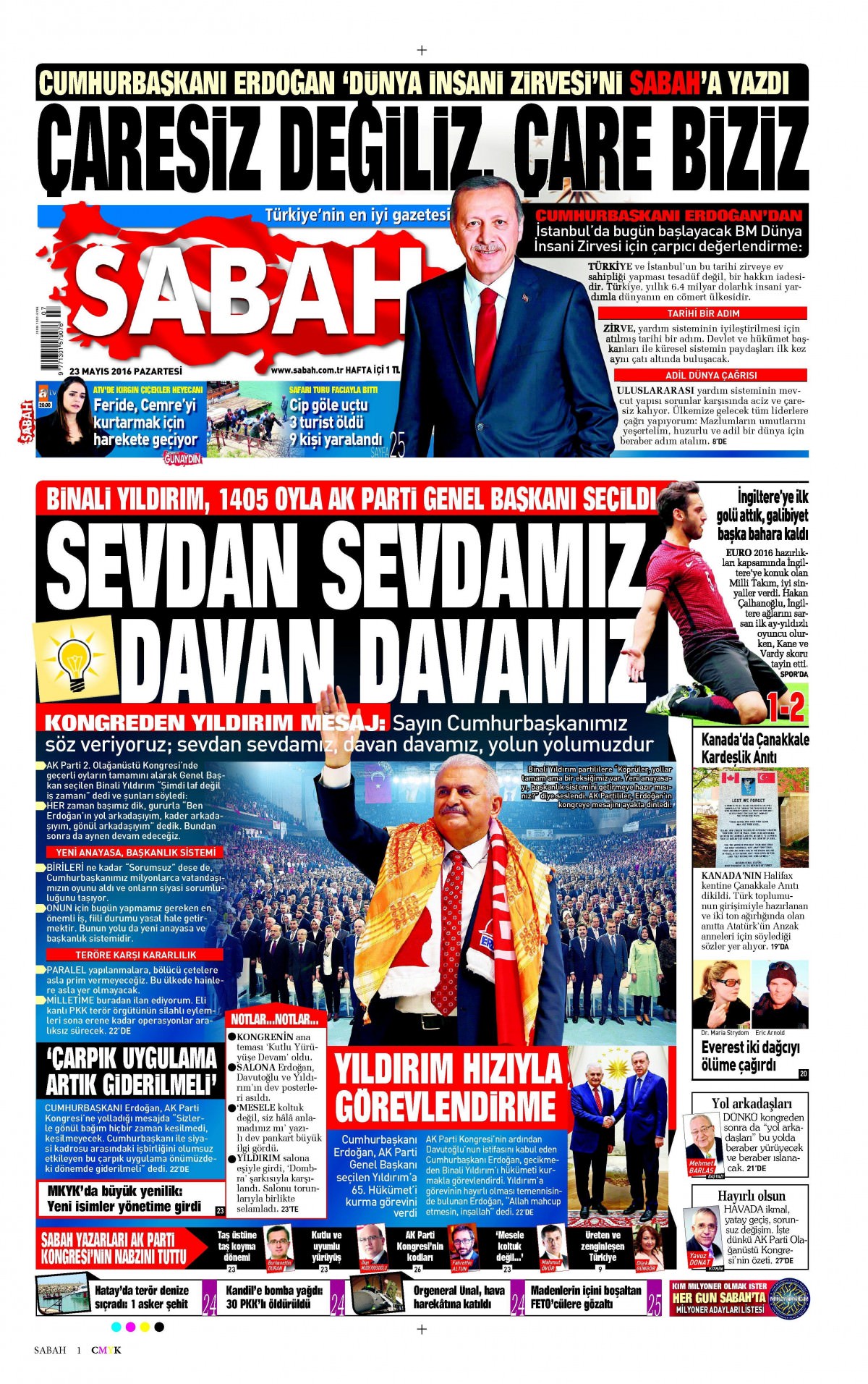 23 Mayıs 2016 gazete manşetleri - 719