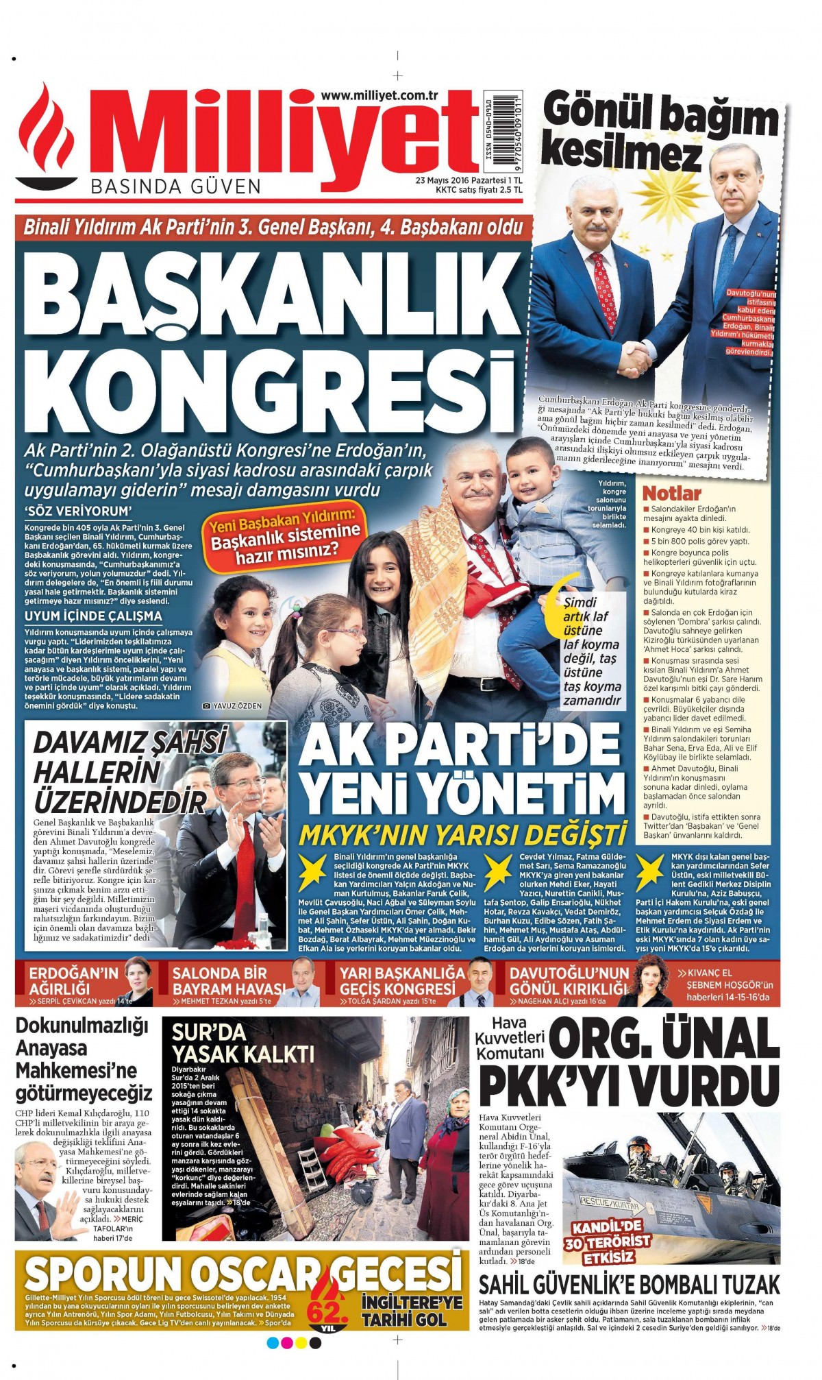 23 Mayıs 2016 gazete manşetleri - 847