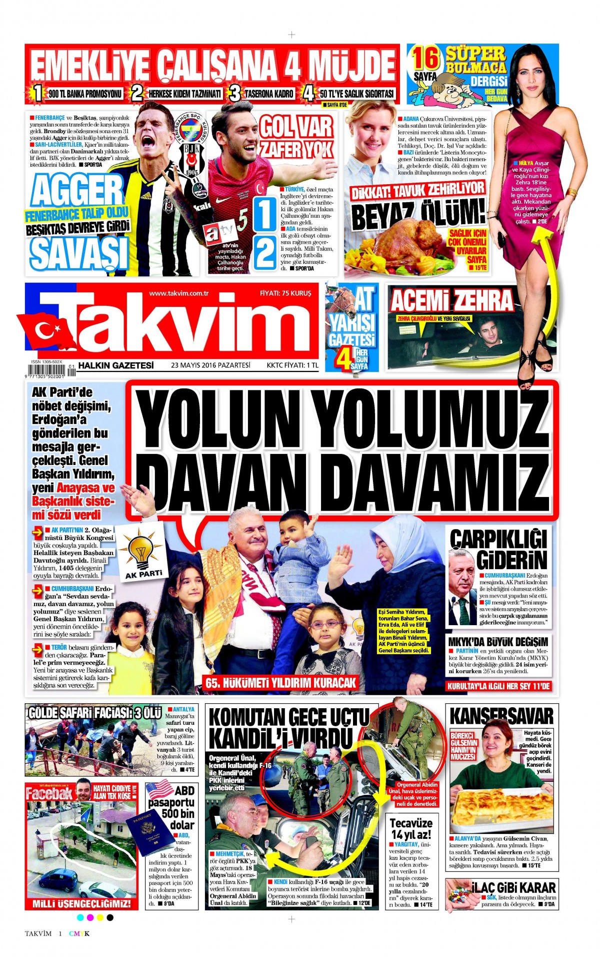 23 Mayıs 2016 gazete manşetleri - 834