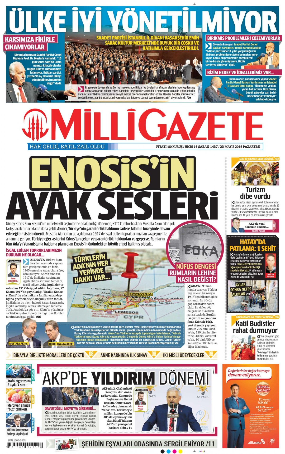 23 Mayıs 2016 gazete manşetleri - 602