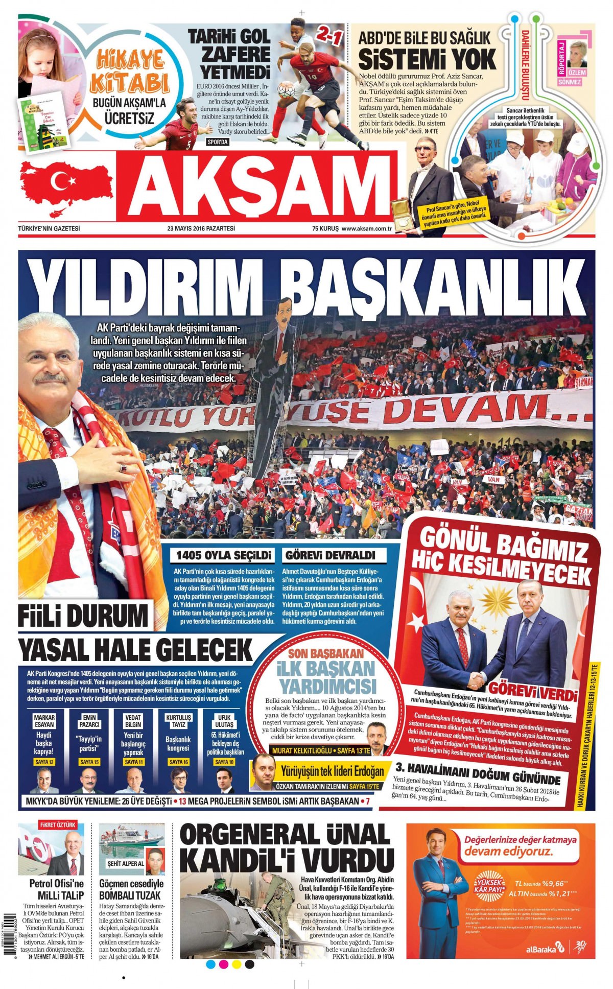 23 Mayıs 2016 gazete manşetleri - 703