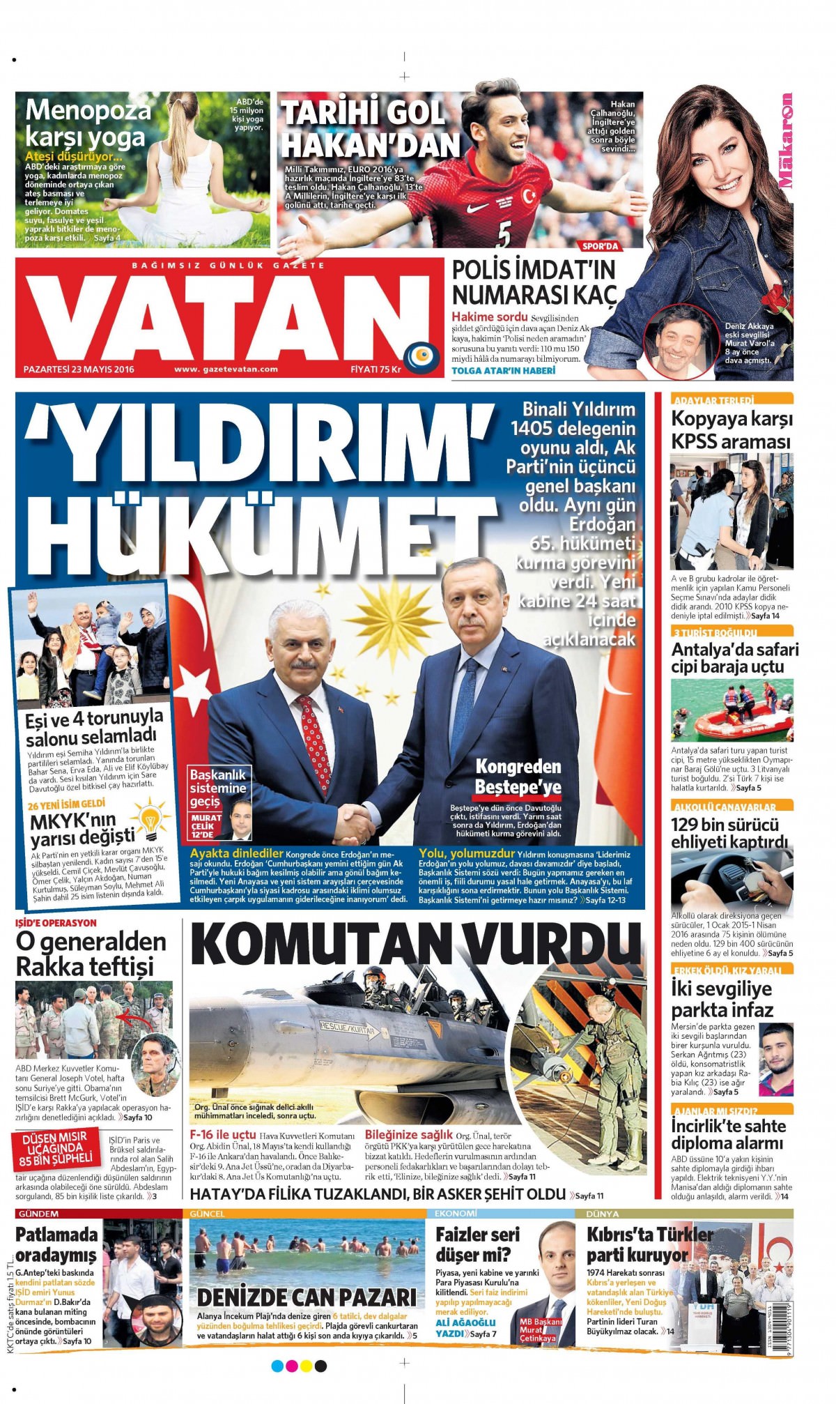 23 Mayıs 2016 gazete manşetleri - 907