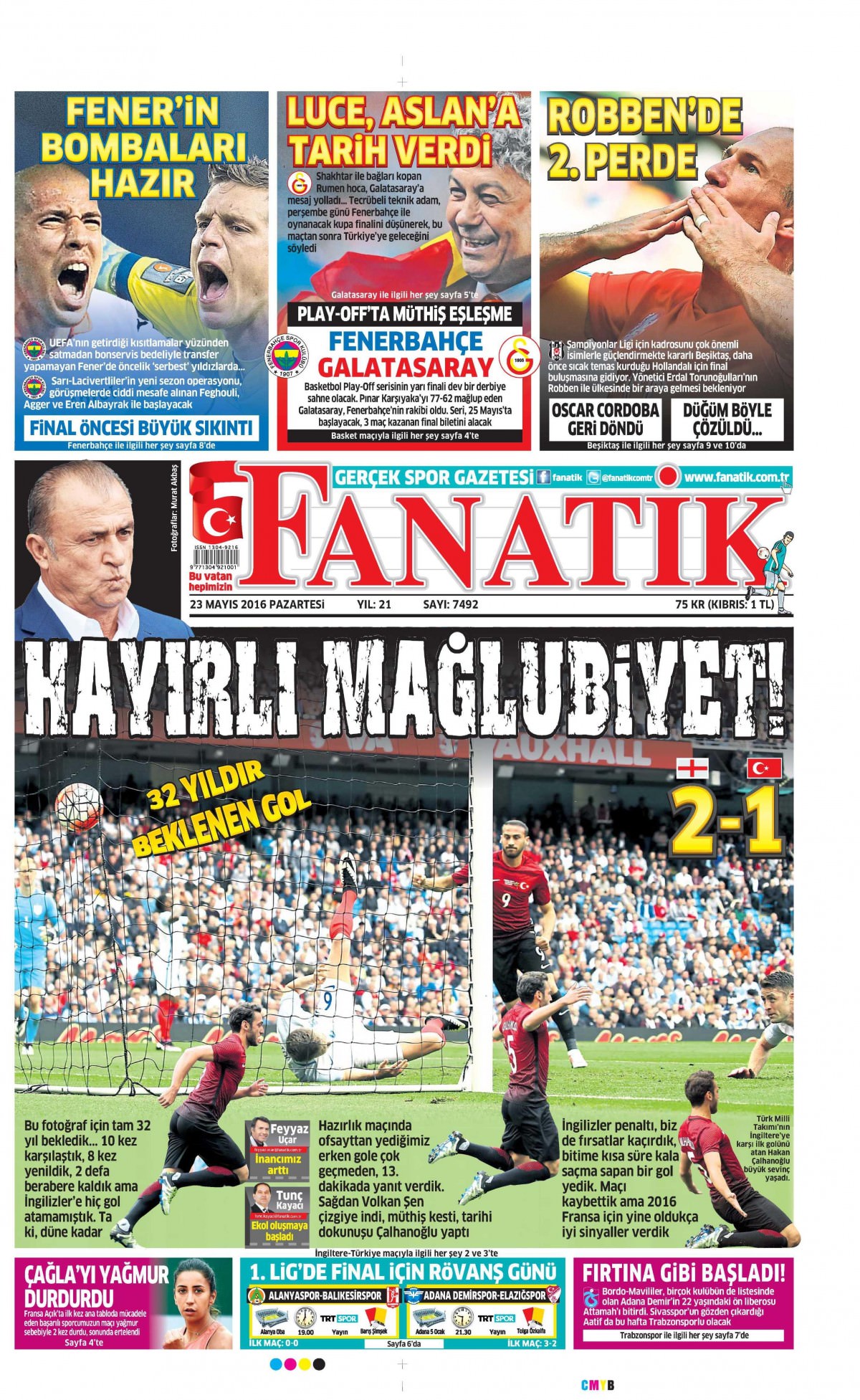 23 Mayıs 2016 gazete manşetleri - 748