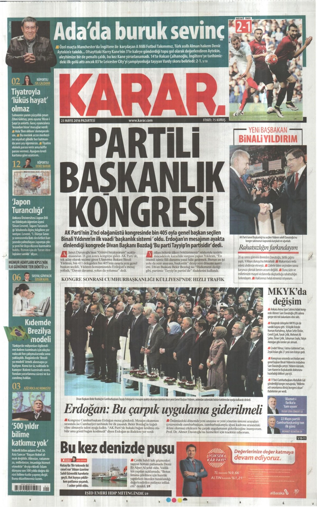 23 Mayıs 2016 gazete manşetleri - 767