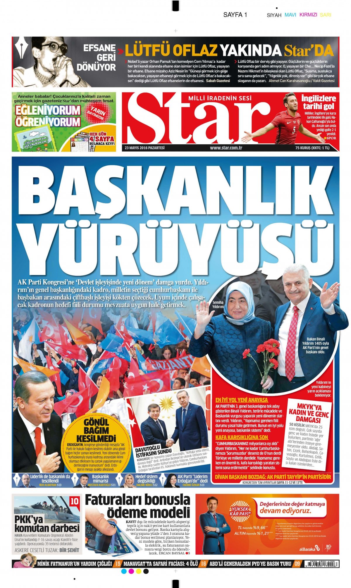 23 Mayıs 2016 gazete manşetleri - 886