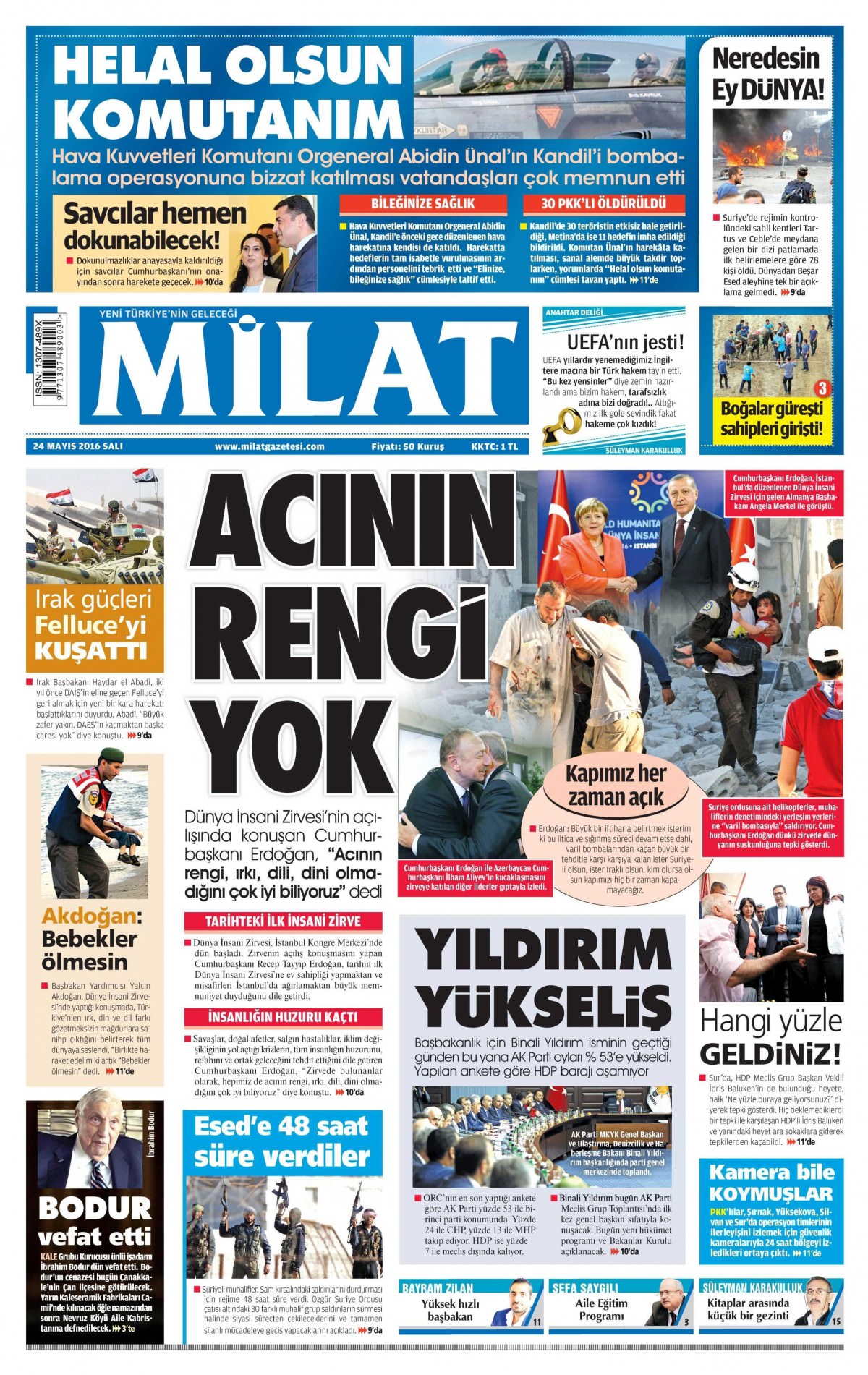 24 Mayıs 2016 gazete manşetleri - 562