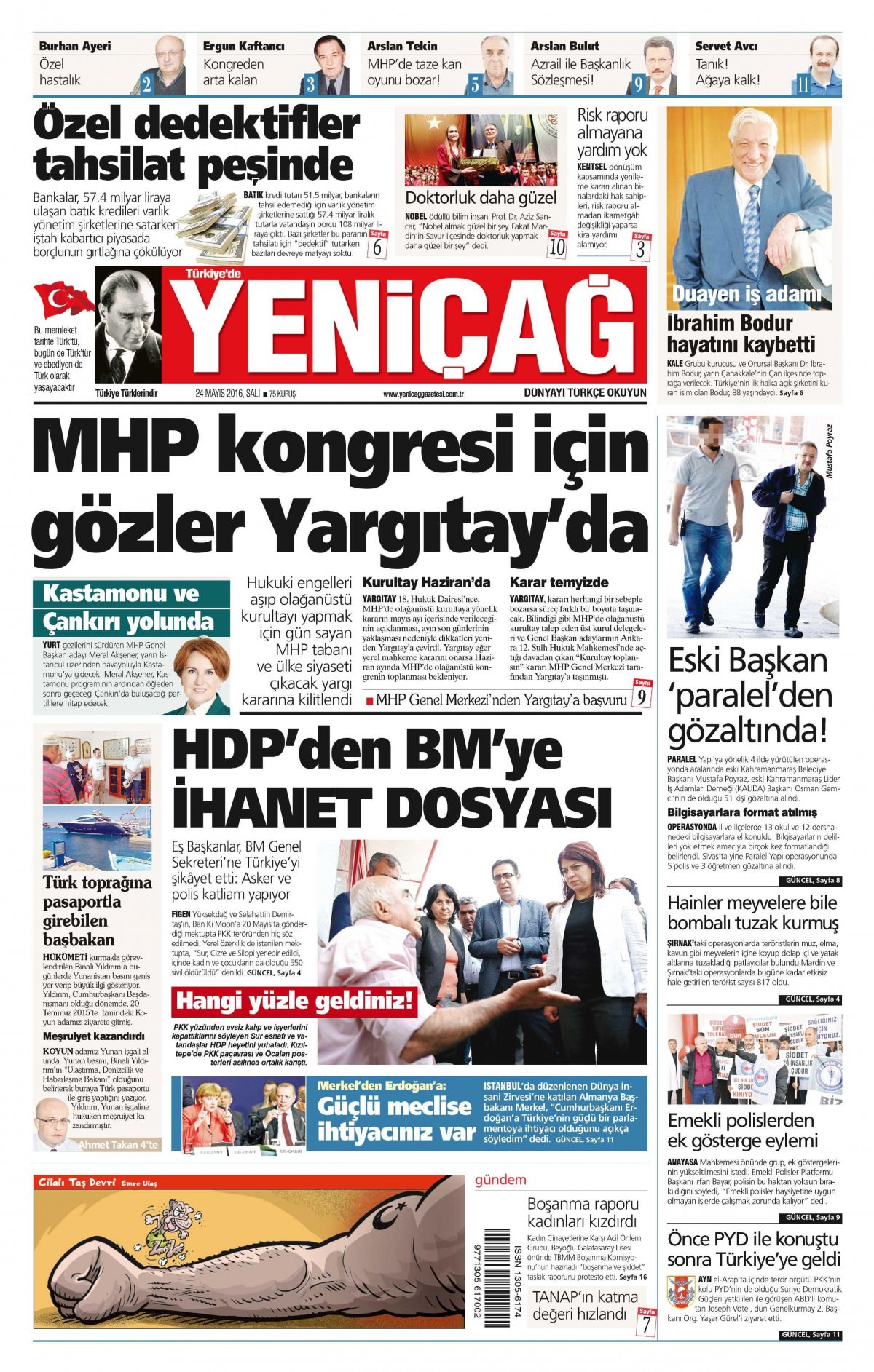 24 Mayıs 2016 gazete manşetleri - 875