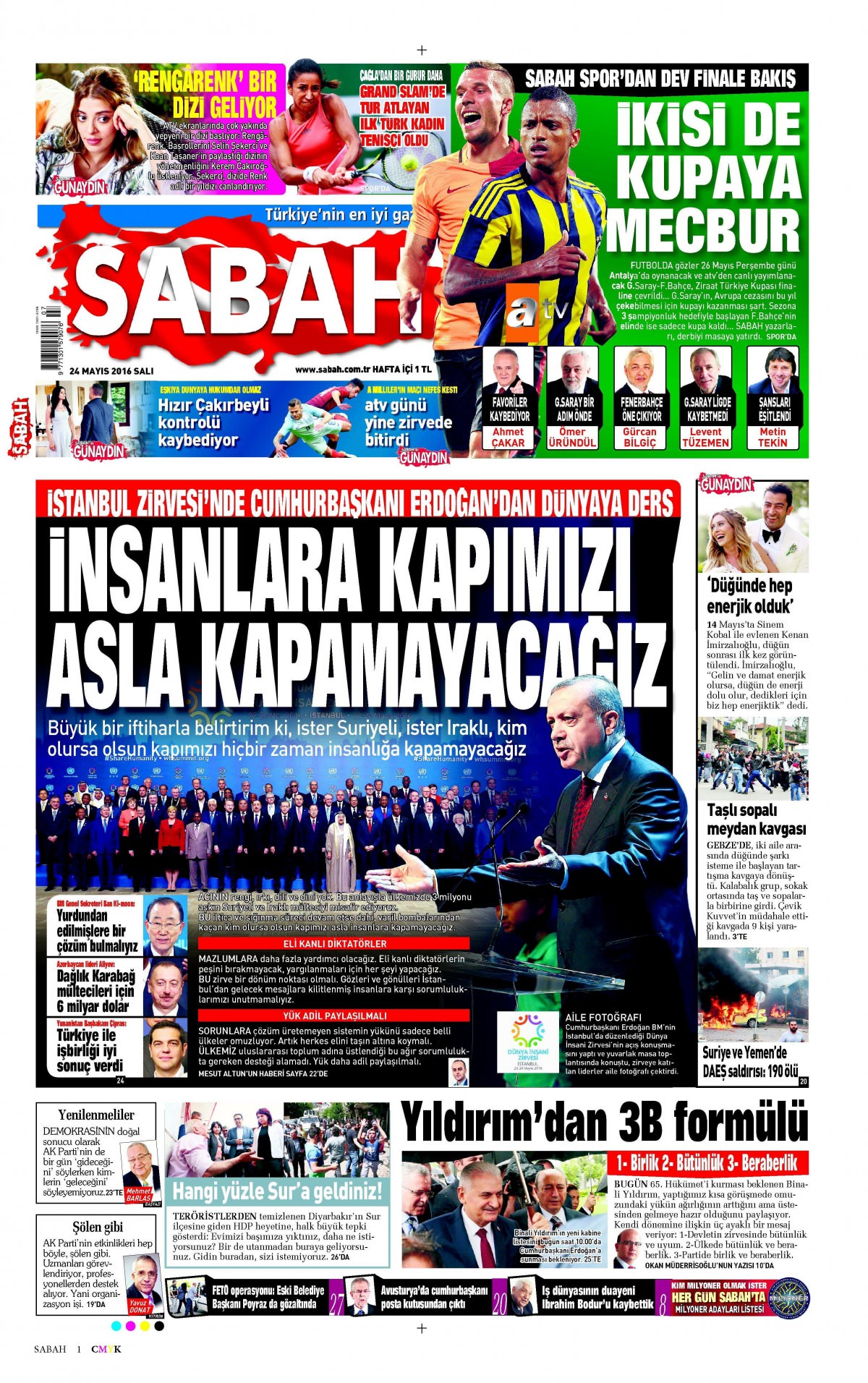 24 Mayıs 2016 gazete manşetleri - 567