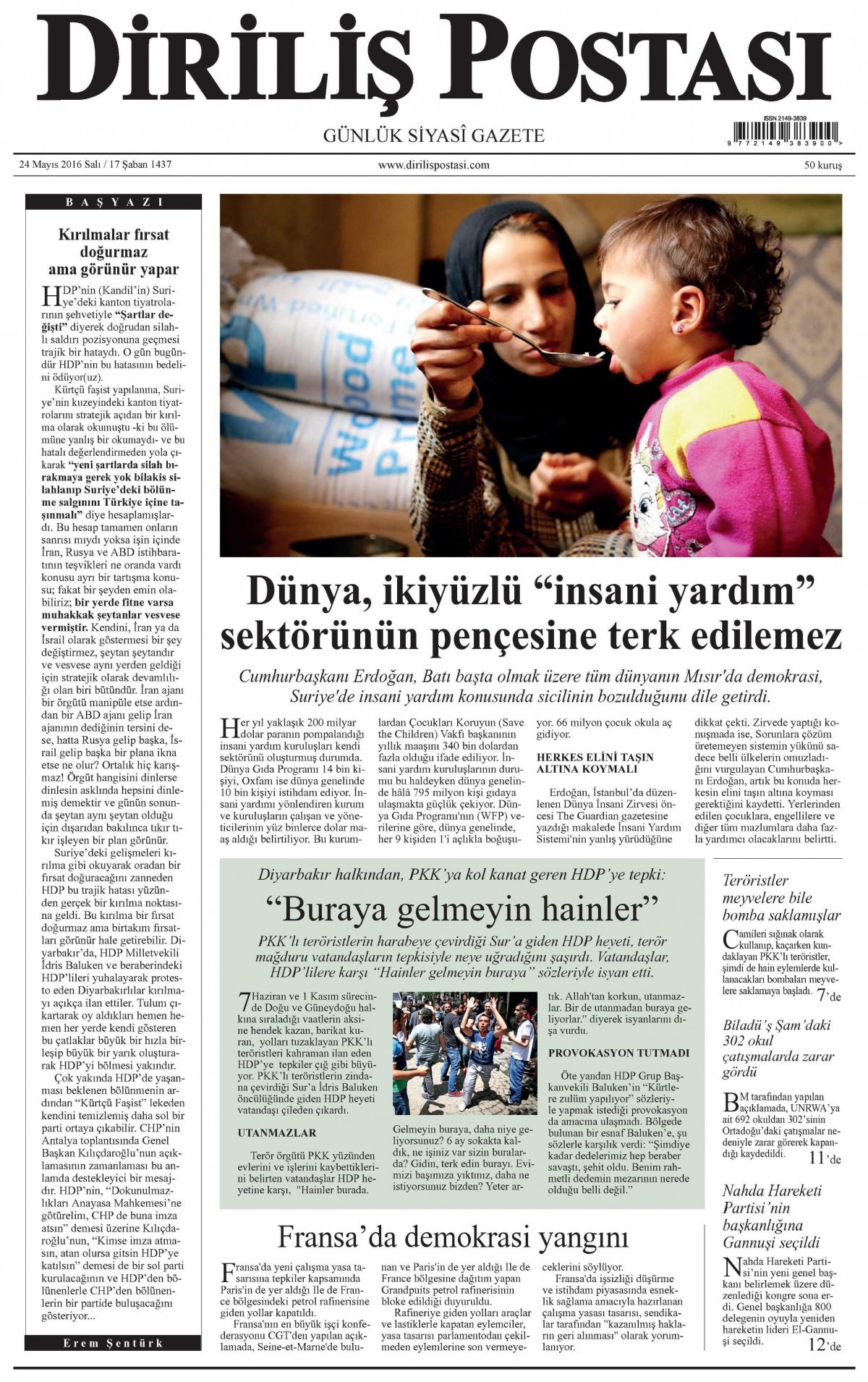 24 Mayıs 2016 gazete manşetleri - 882