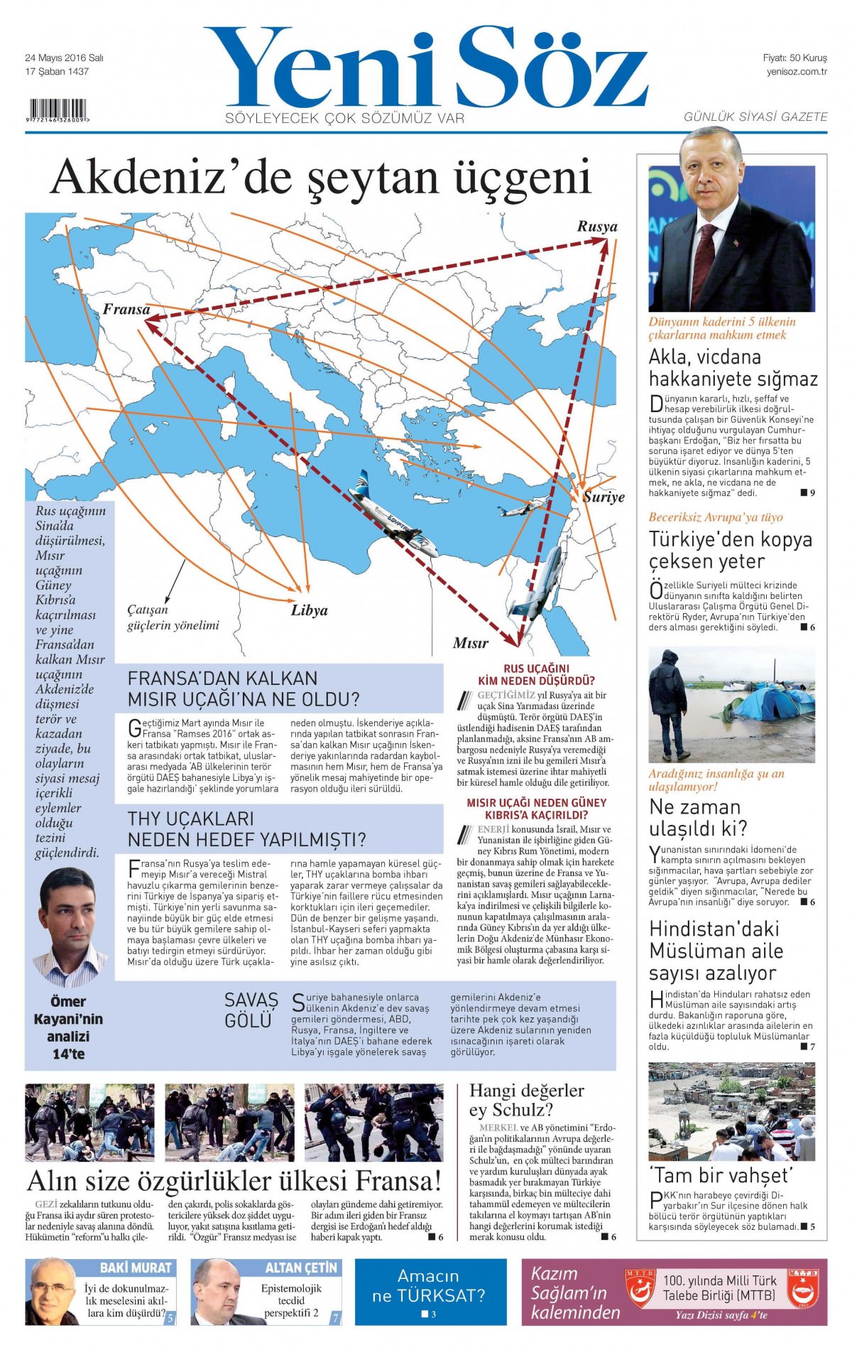 24 Mayıs 2016 gazete manşetleri - 554