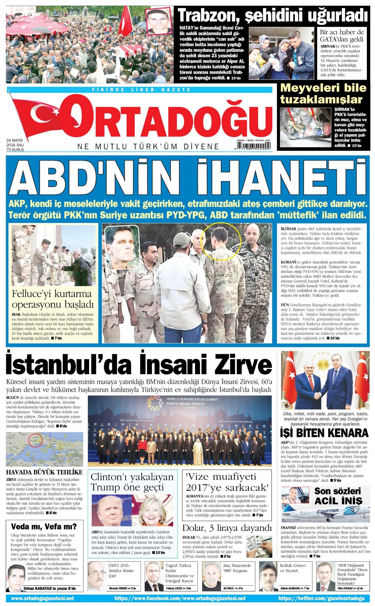 24 Mayıs 2016 gazete manşetleri - 552