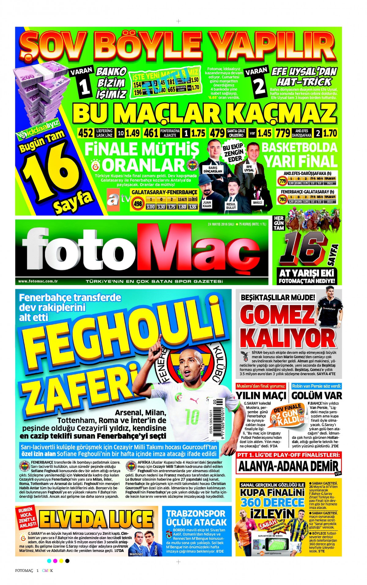 24 Mayıs 2016 gazete manşetleri - 565