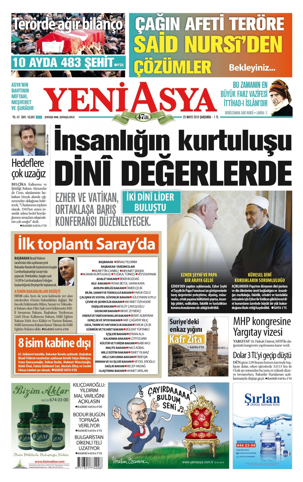 25 Mayıs 2016 gazete manşetleri - 639