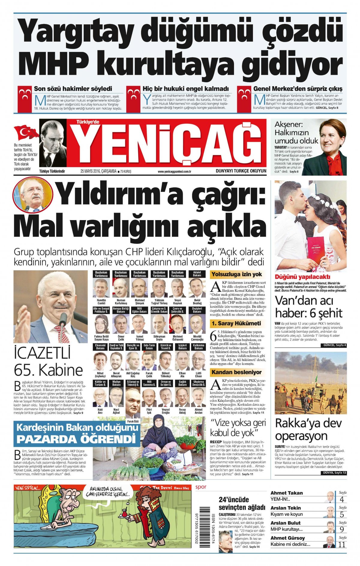 25 Mayıs 2016 gazete manşetleri - 642