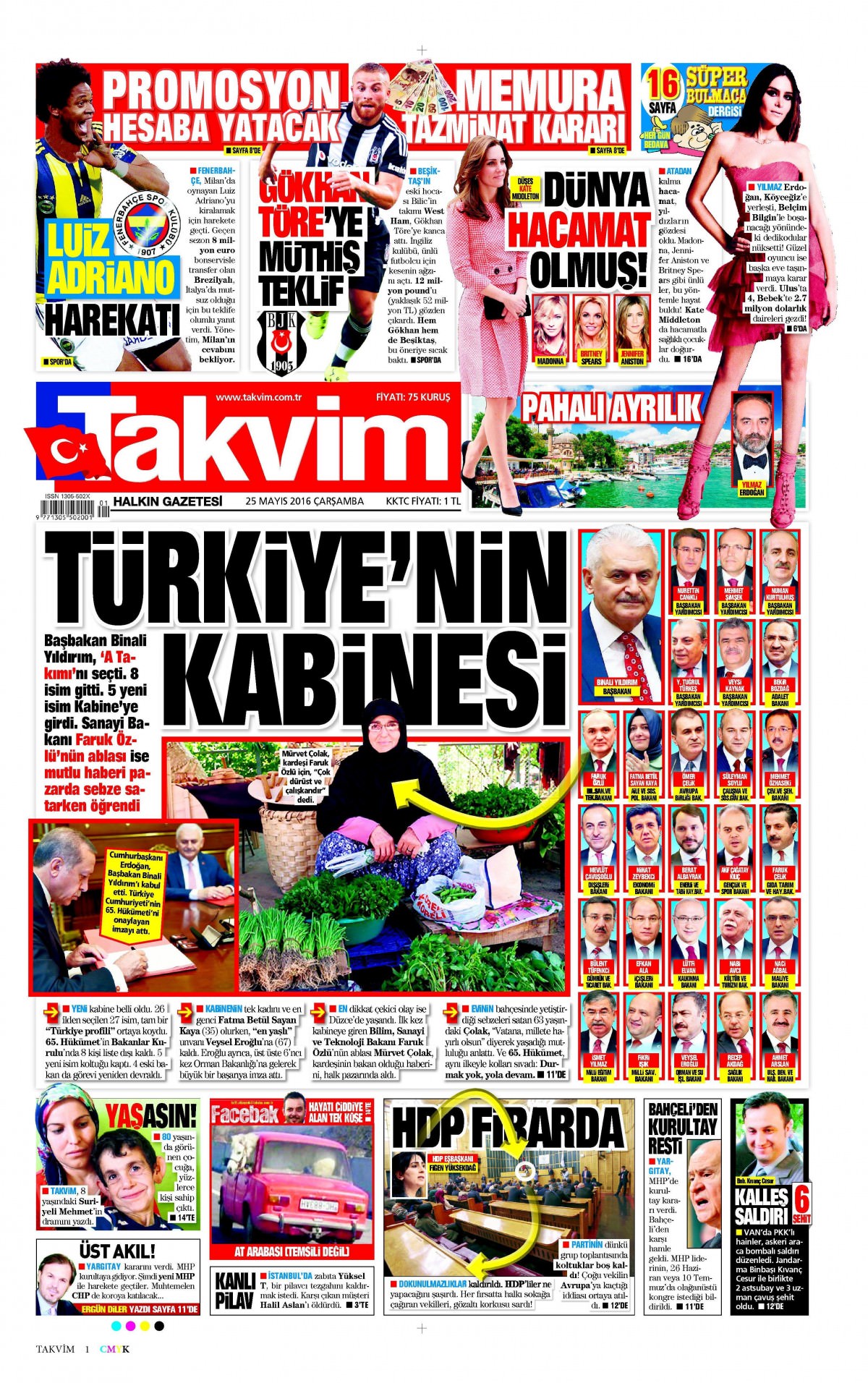 25 Mayıs 2016 gazete manşetleri - 816