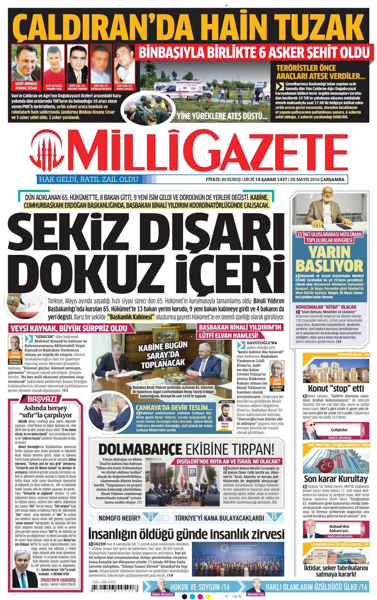 25 Mayıs 2016 gazete manşetleri - 780