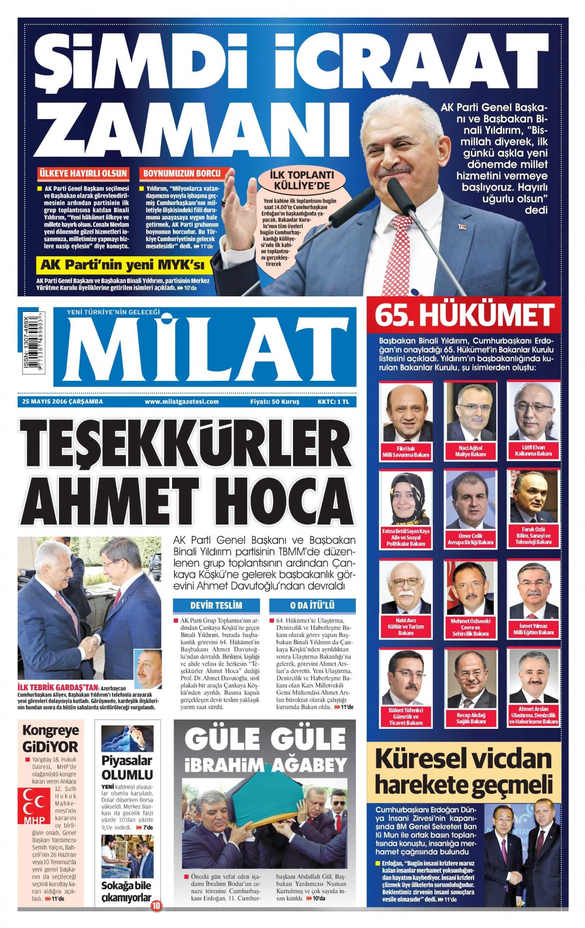 25 Mayıs 2016 gazete manşetleri - 625