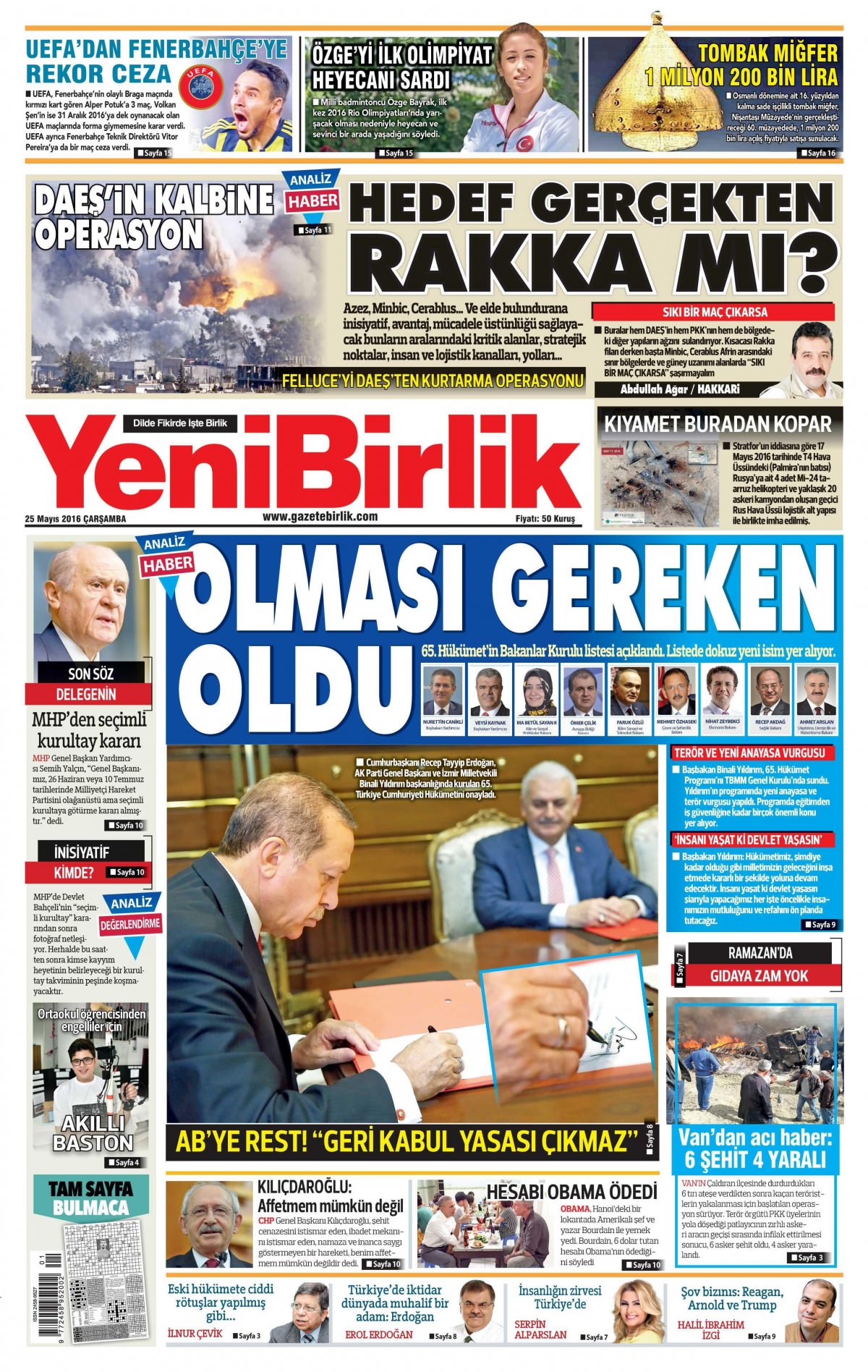 25 Mayıs 2016 gazete manşetleri - 634